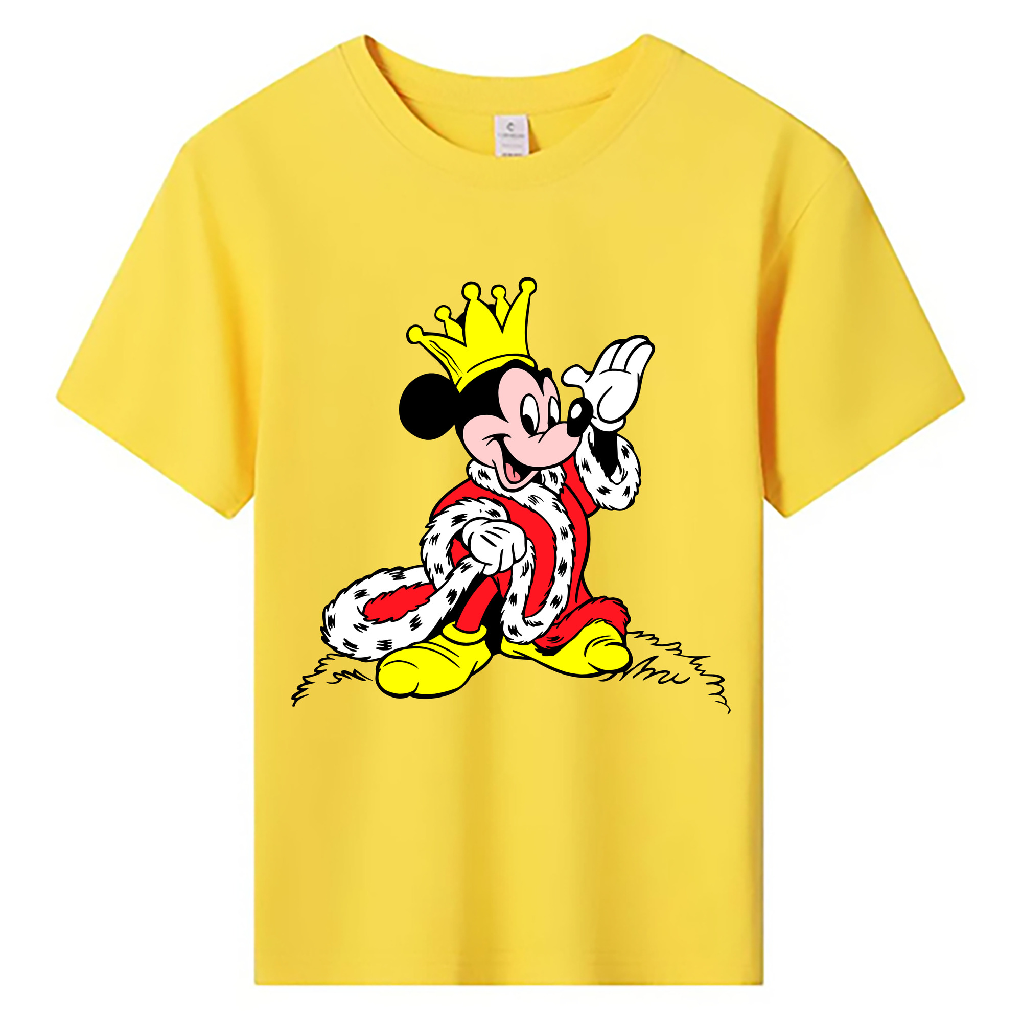 ミッキーマウス Mickey Mouse 綿100％キッズTシャツ（フロントプリント）