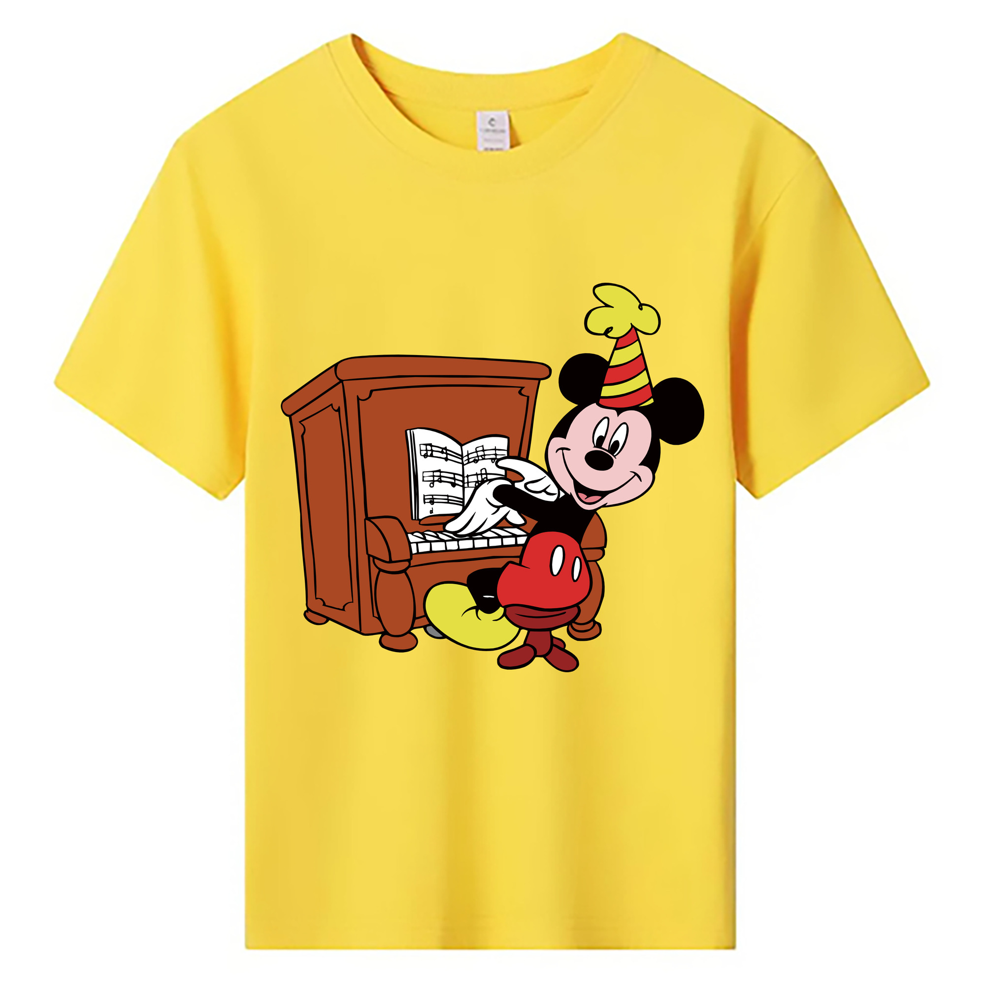 ミッキーマウス Mickey Mouse 綿100％キッズTシャツ（フロントプリント）