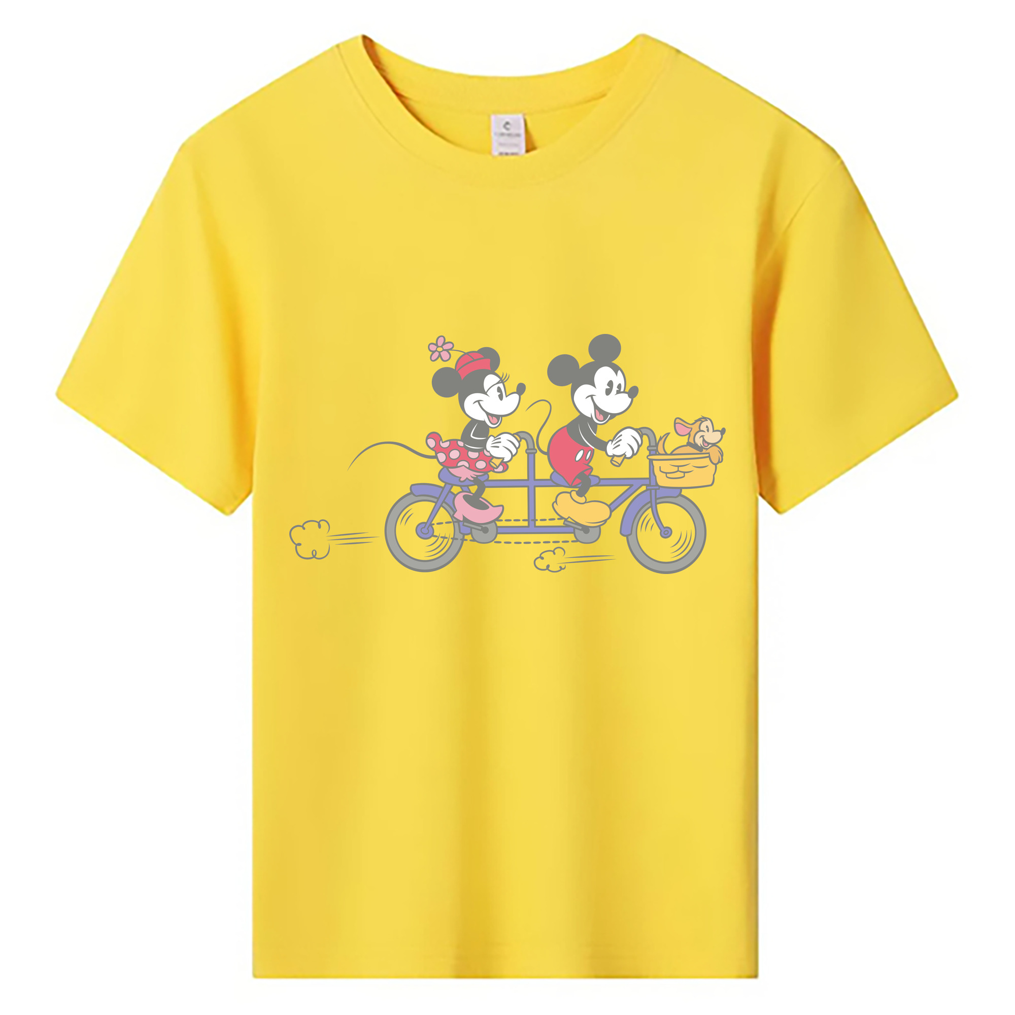 ミッキーマウス Mickey Mouse 綿100％キッズTシャツ（フロントプリント）
