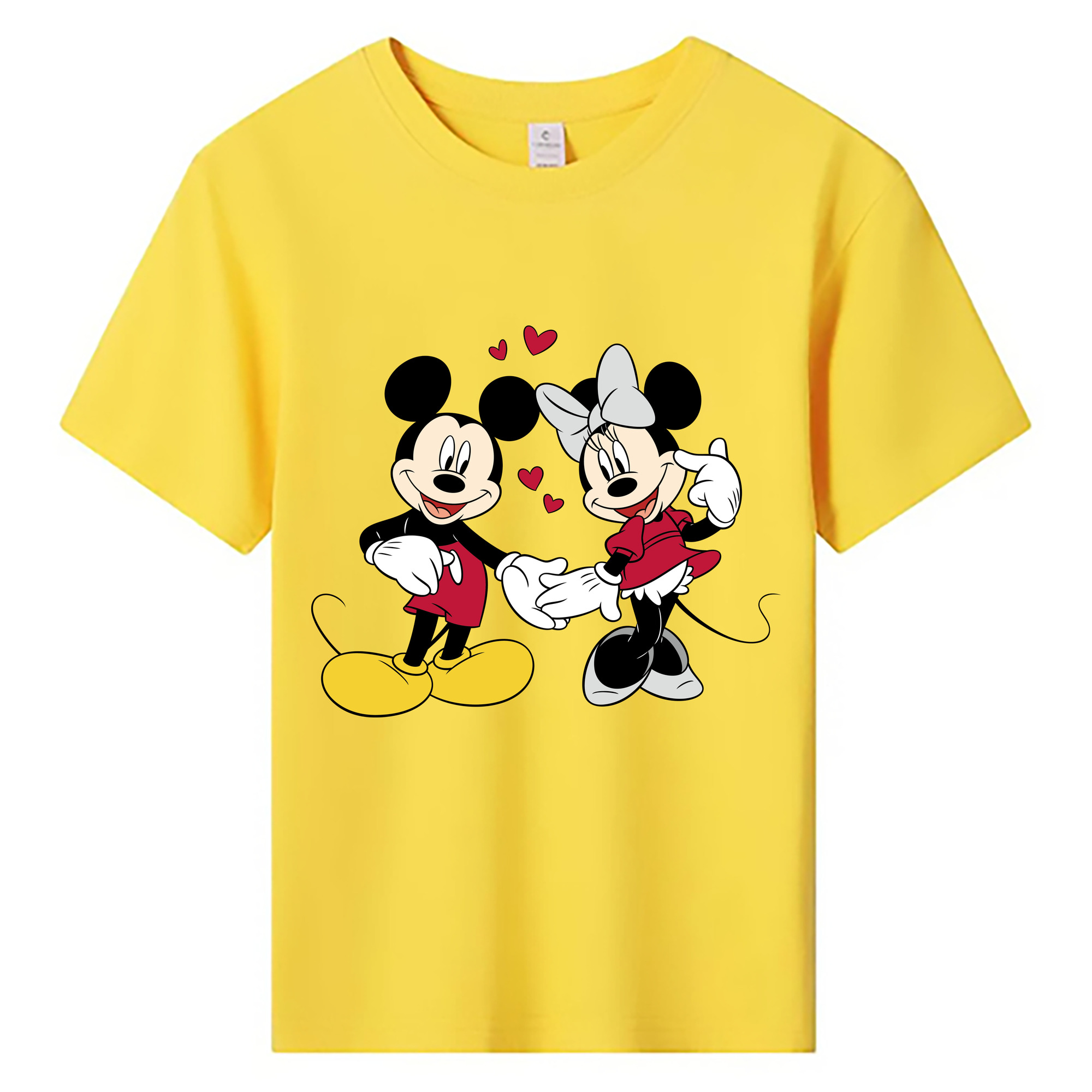 ミッキーマウス Mickey Mouse 綿100％キッズTシャツ（フロントプリント）