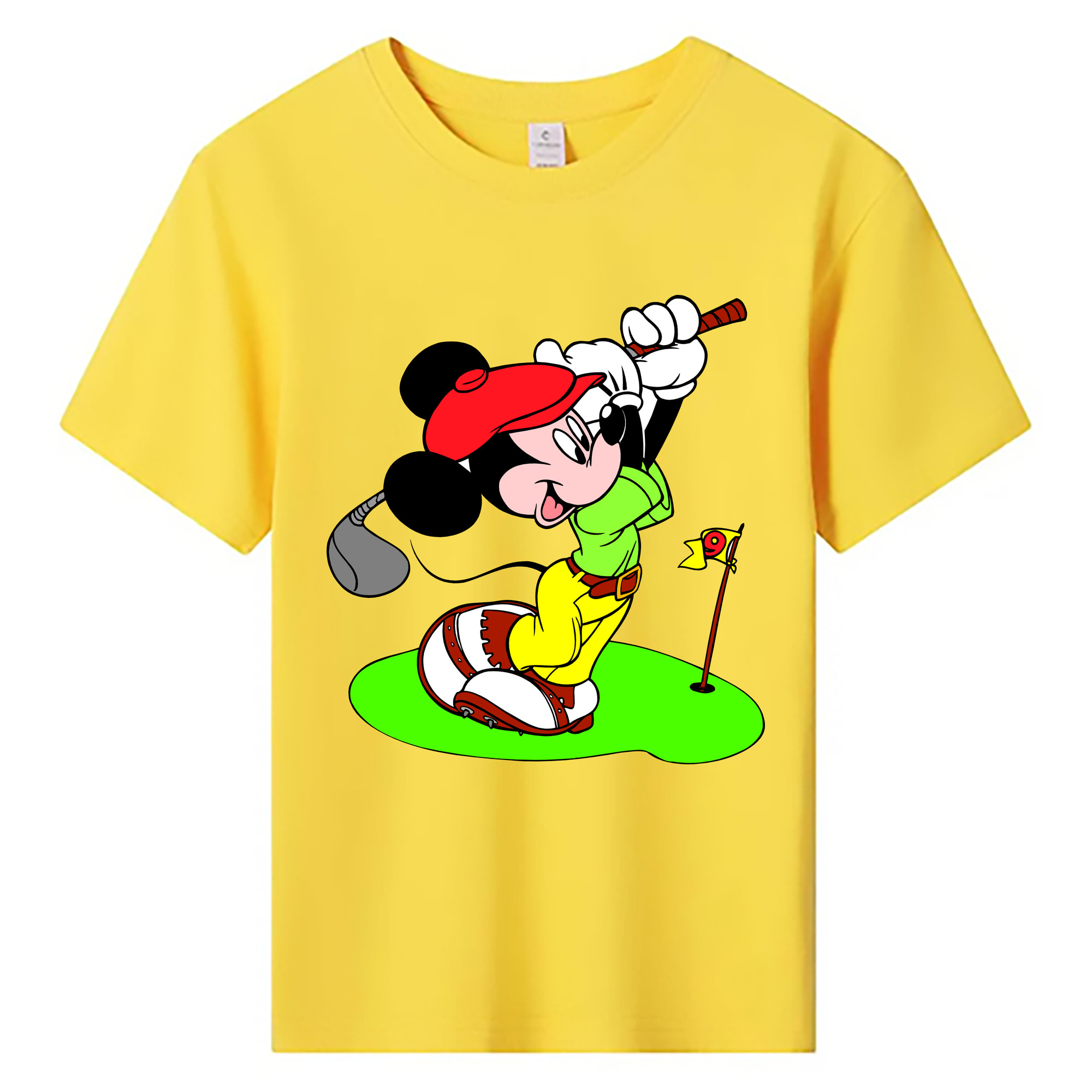 ミッキーマウス Mickey Mouse 綿100％キッズTシャツ（フロントプリント）