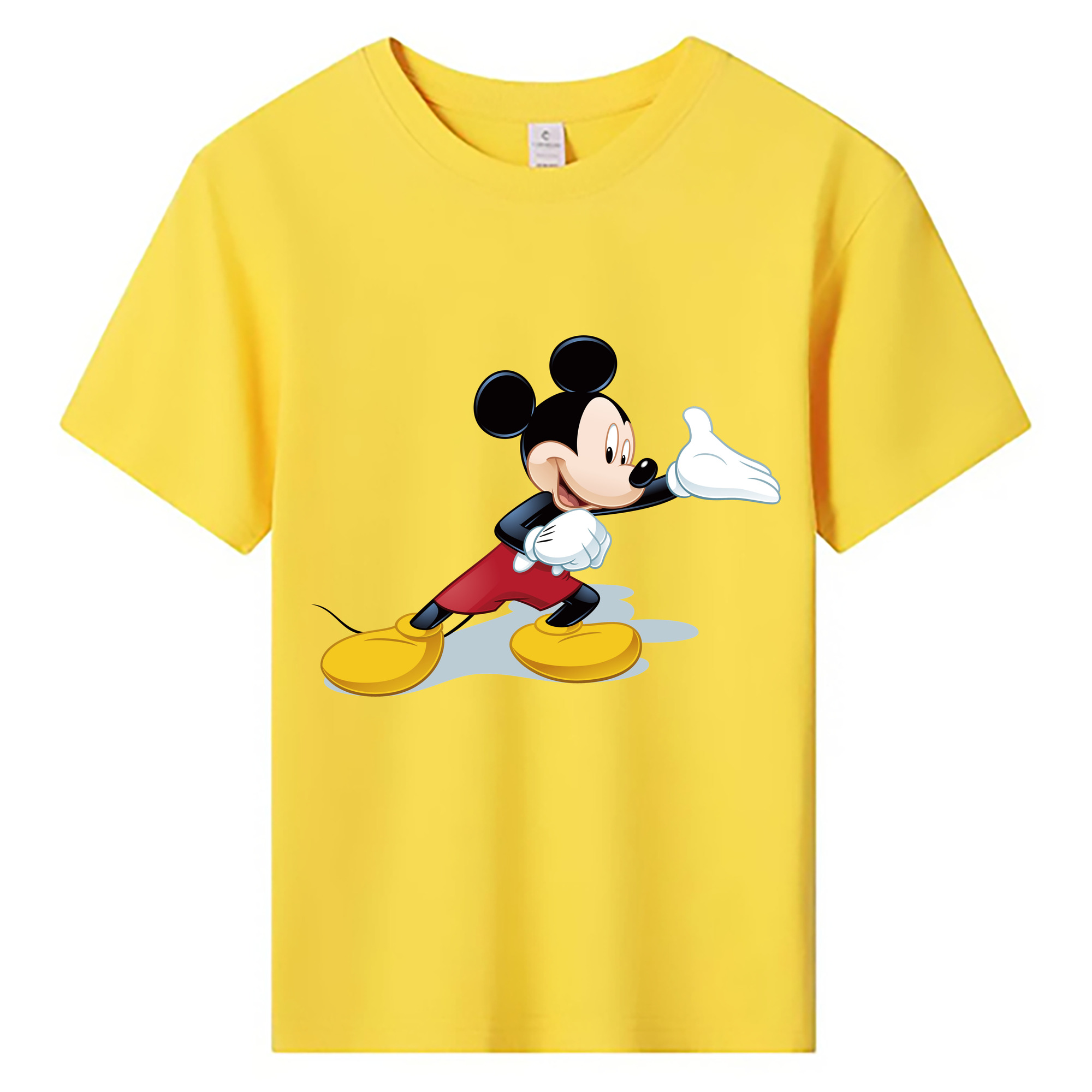 ミッキーマウス Mickey Mouse 綿100％キッズTシャツ（フロントプリント）