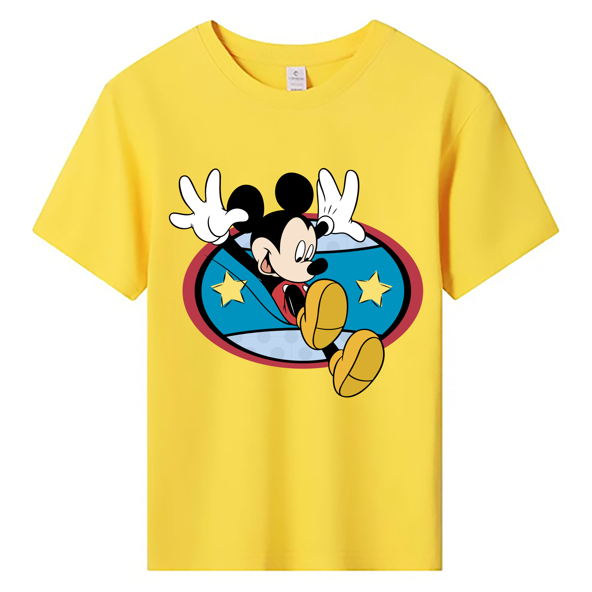 ミッキーマウス Mickey Mouse 綿100％キッズTシャツ（フロントプリント）