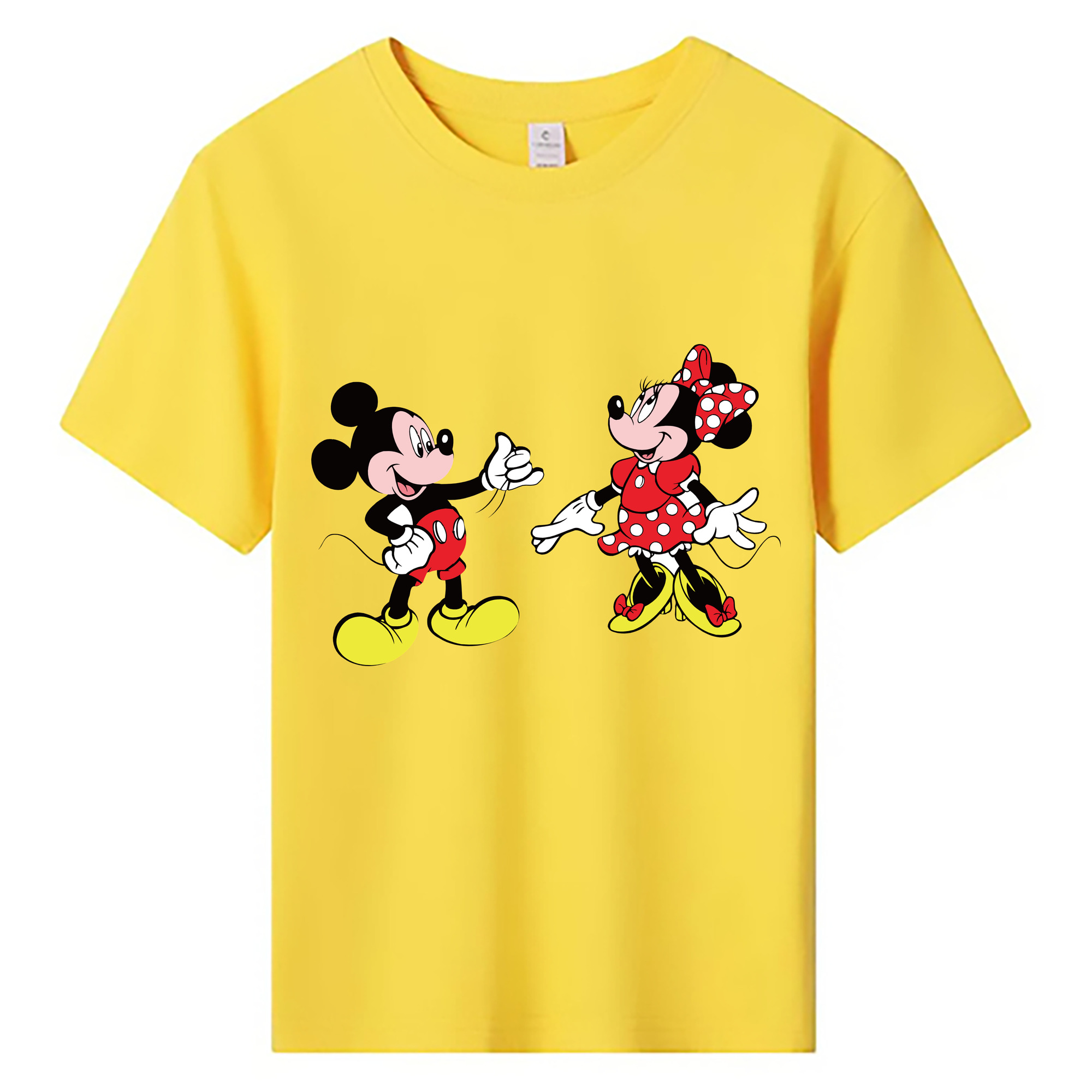 ミッキーマウス Mickey Mouse 綿100％キッズTシャツ（フロントプリント）