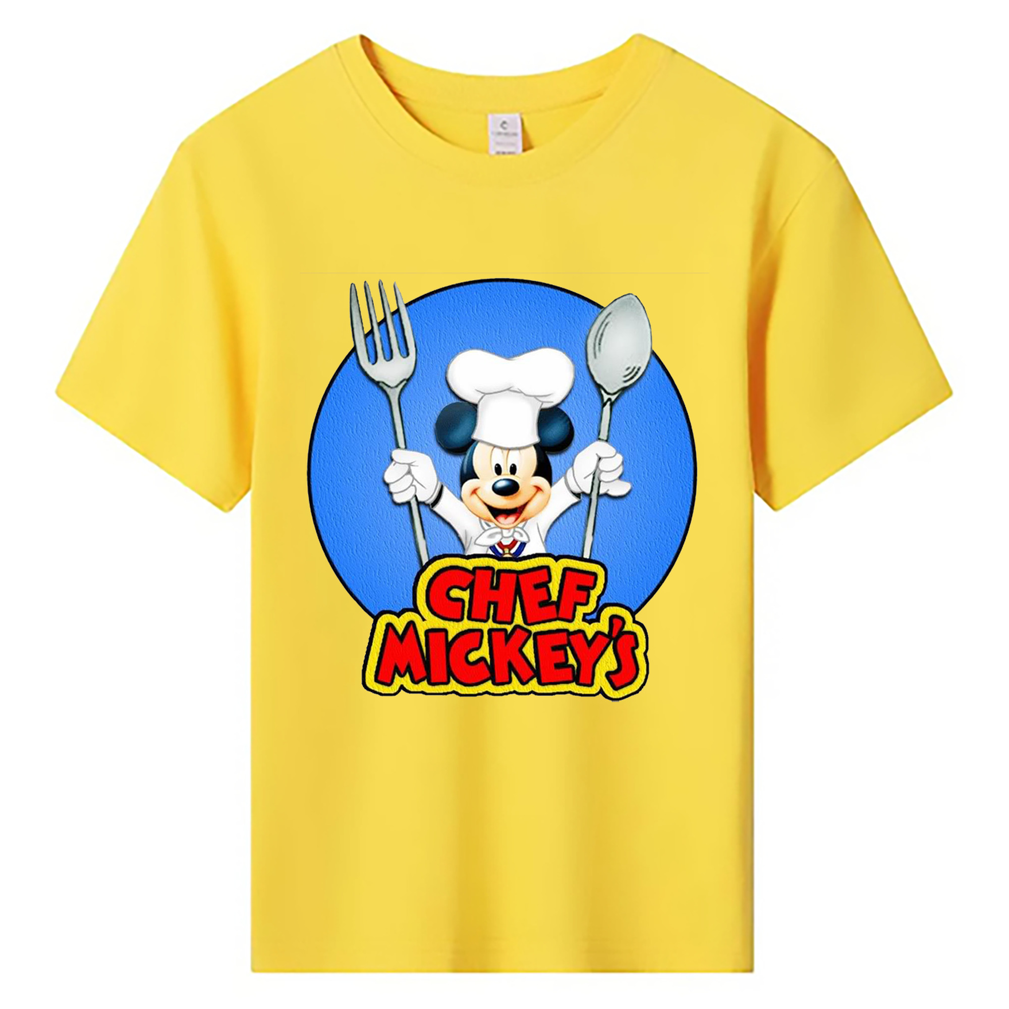 ミッキーマウス Mickey Mouse 綿100％キッズTシャツ（フロントプリント）