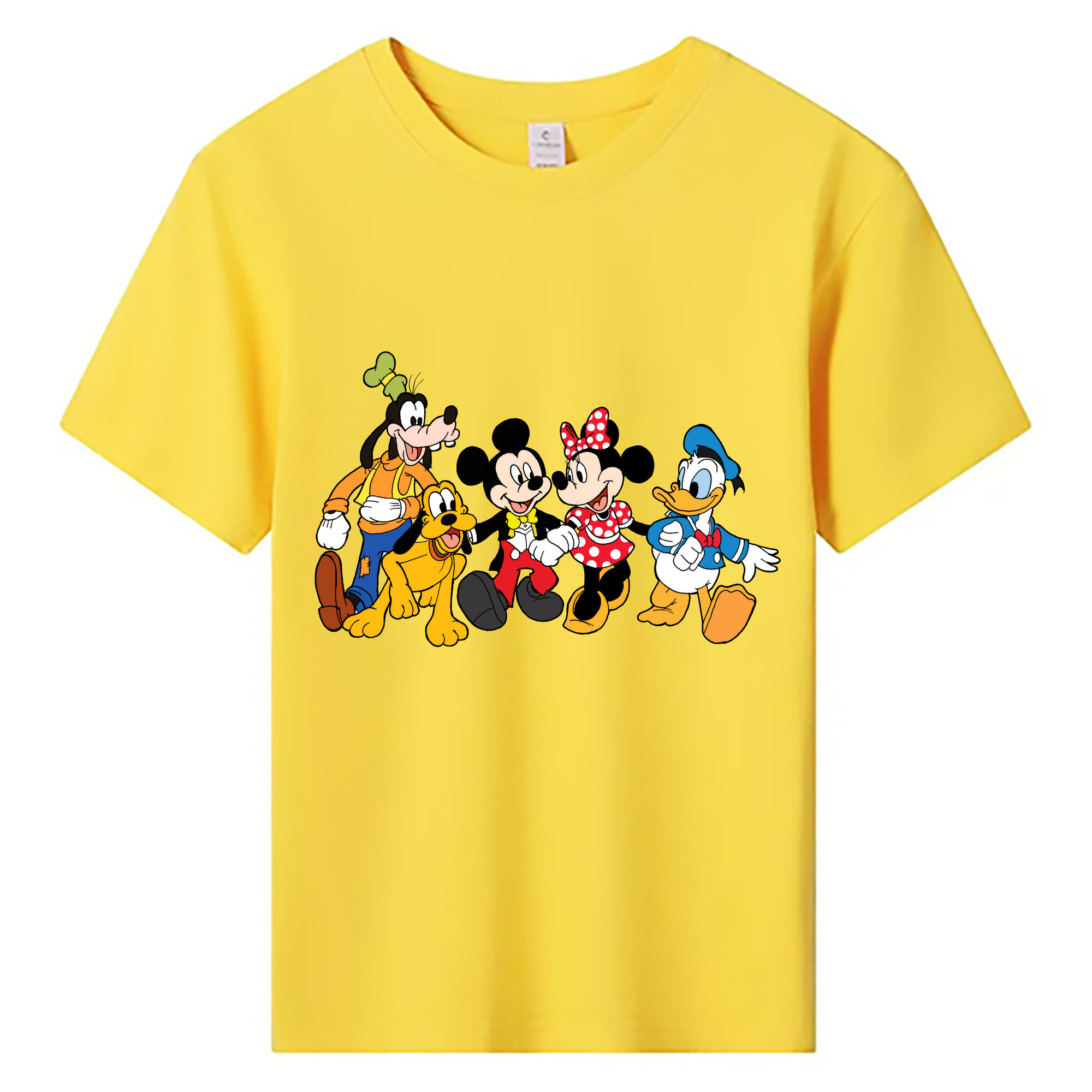 （画像用） ミッキーマウス Mickey Mouse 綿100％キッズTシャツ（フロントプリント）