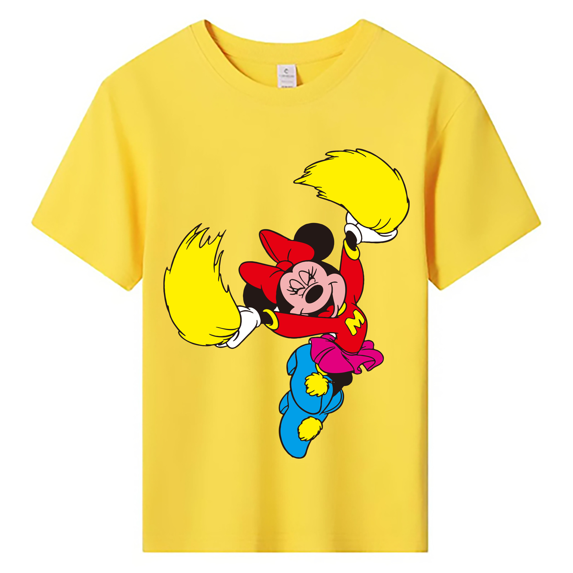 ミッキーマウス Mickey Mouse 綿100％キッズTシャツ（フロントプリント）