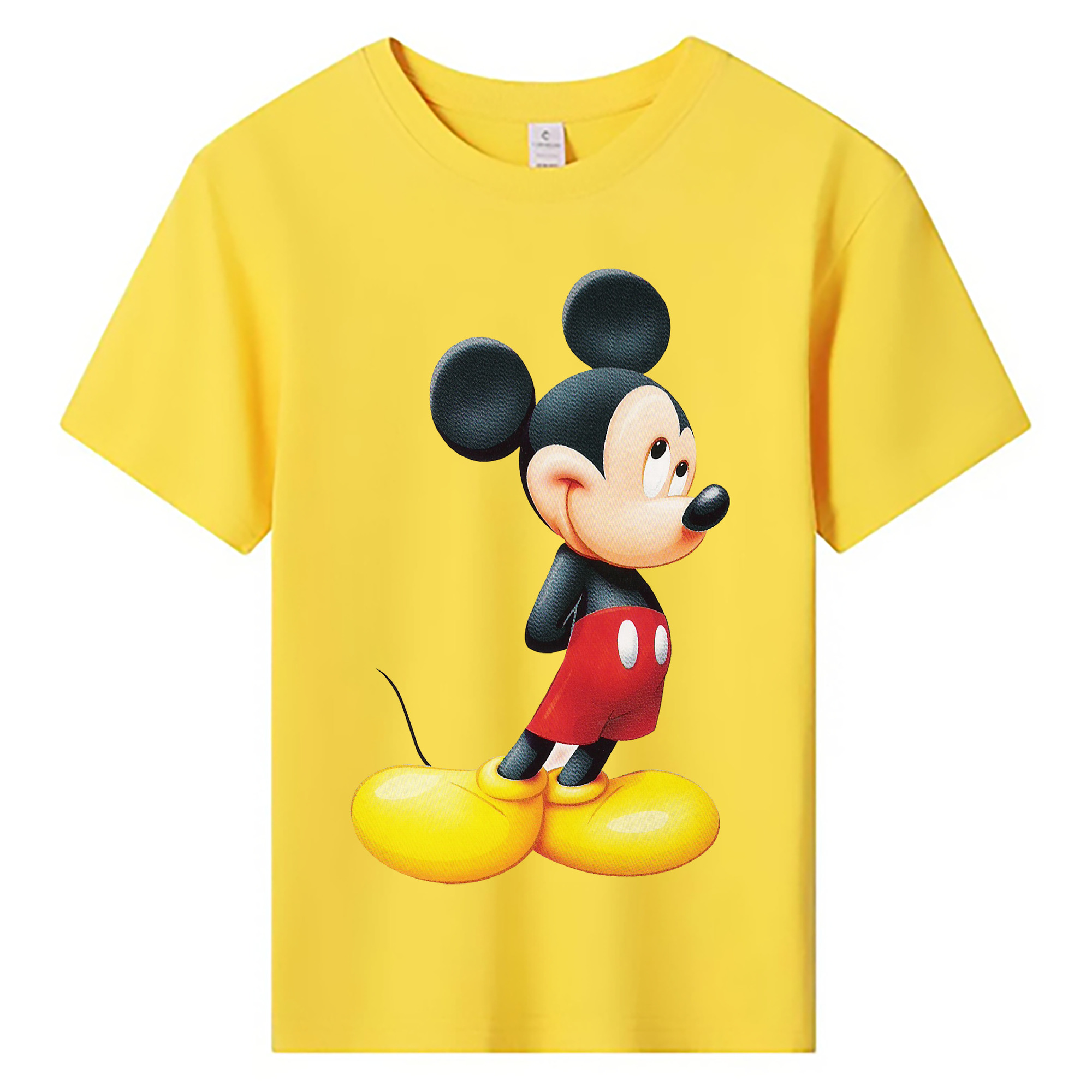 （画像用） ミッキーマウス Mickey Mouse 綿100％キッズTシャツ（フロントプリント）