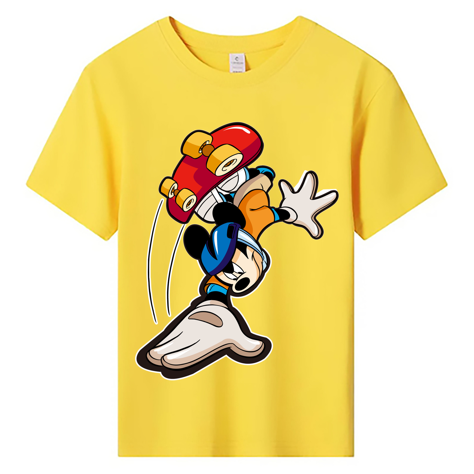 ミッキーマウス Mickey Mouse 綿100％キッズTシャツ（フロントプリント）