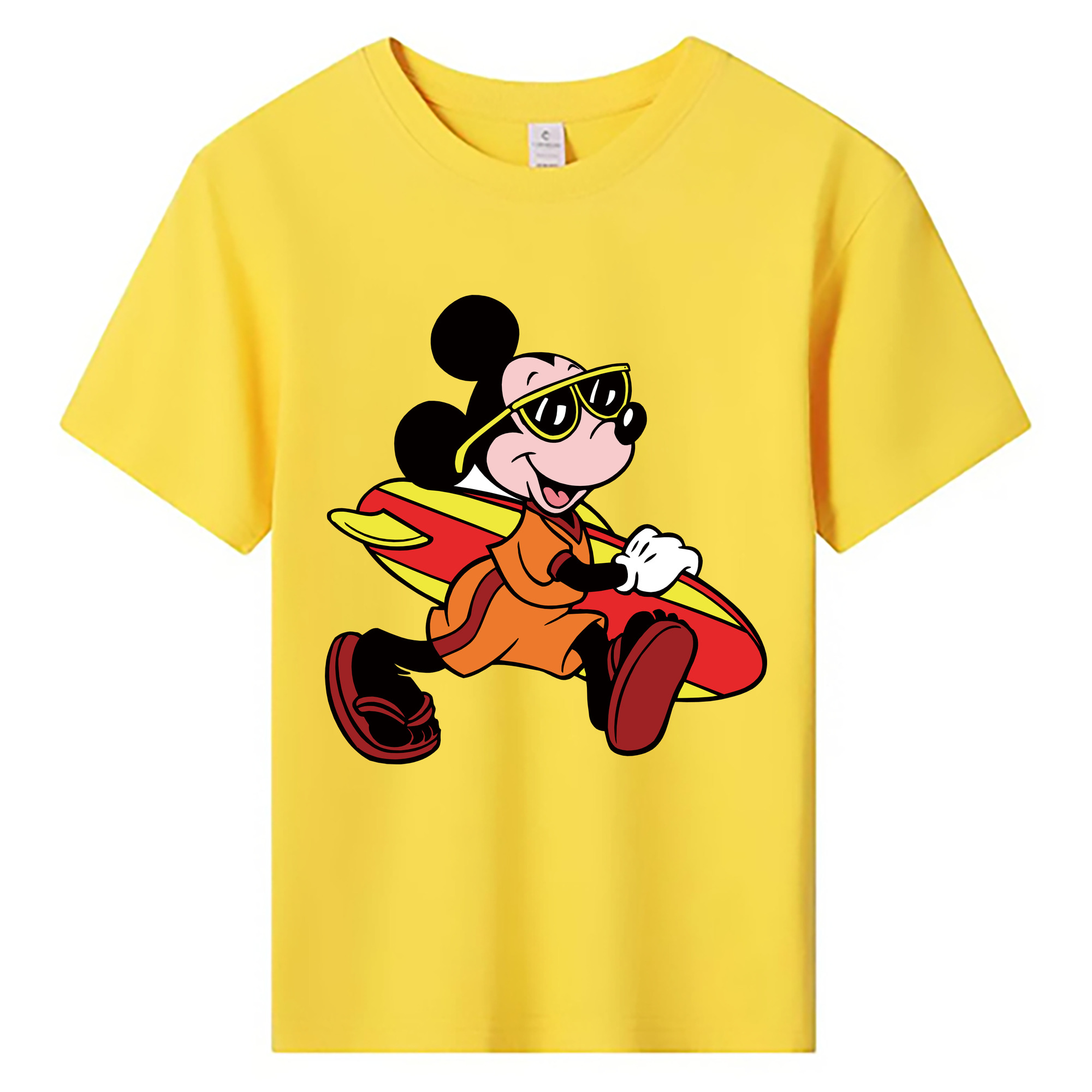 ミッキーマウス Mickey Mouse 綿100％キッズTシャツ（フロントプリント）