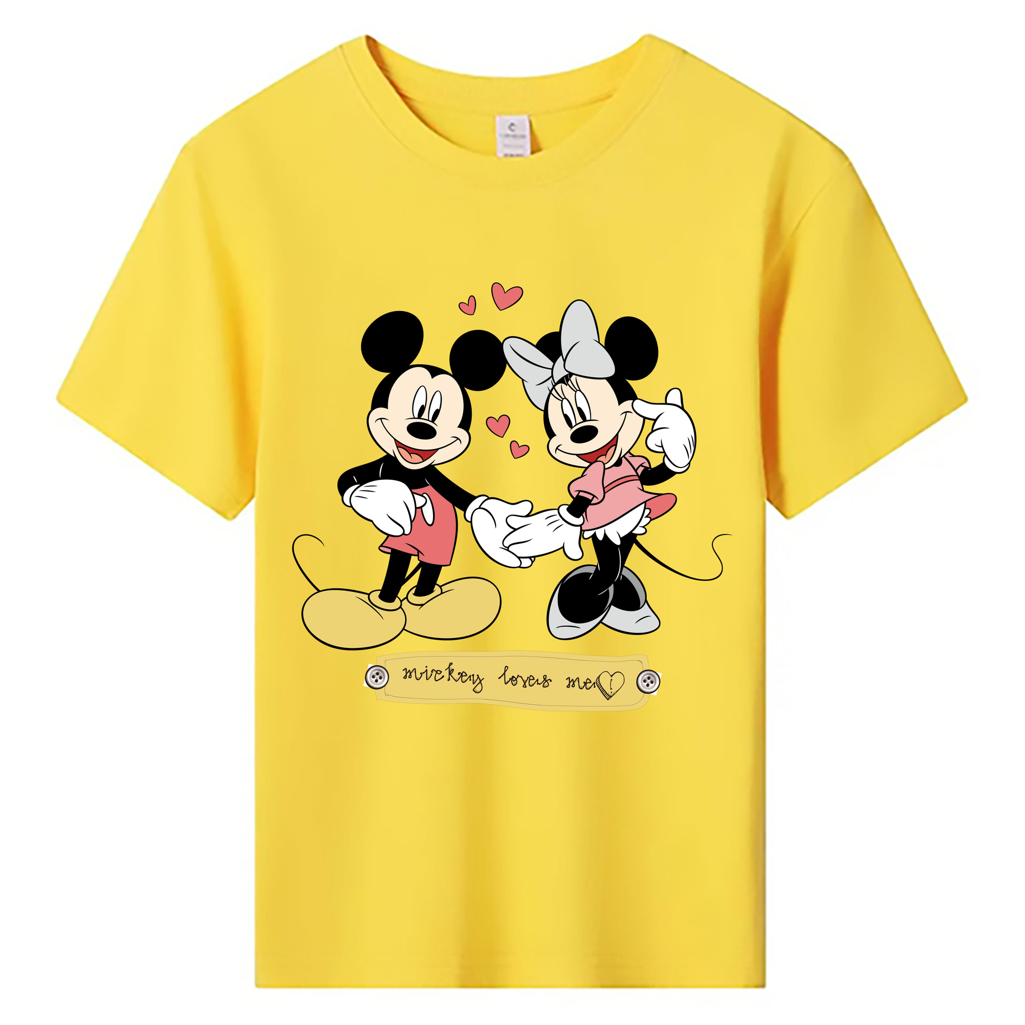 ミッキーマウス Mickey Mouse 綿100％キッズTシャツ（フロントプリント）