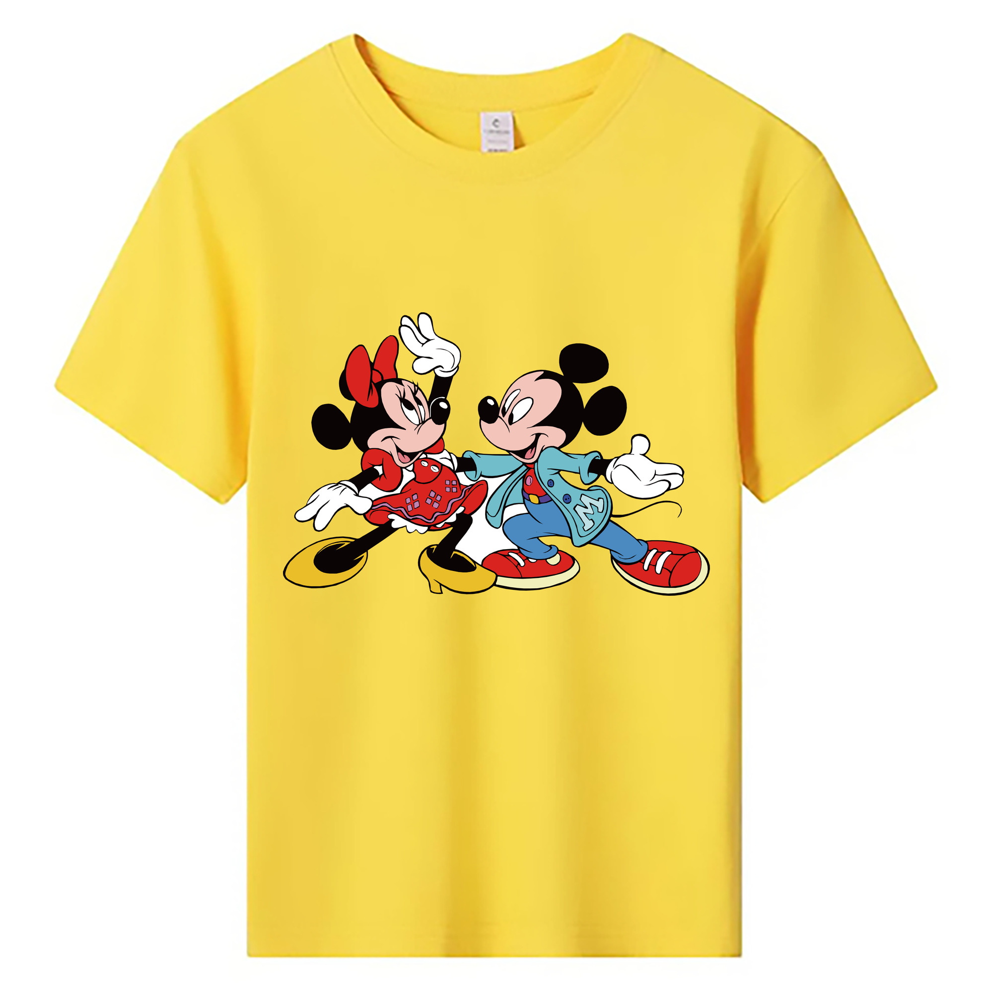 ミッキーマウス Mickey Mouse 綿100％キッズTシャツ（フロントプリント）