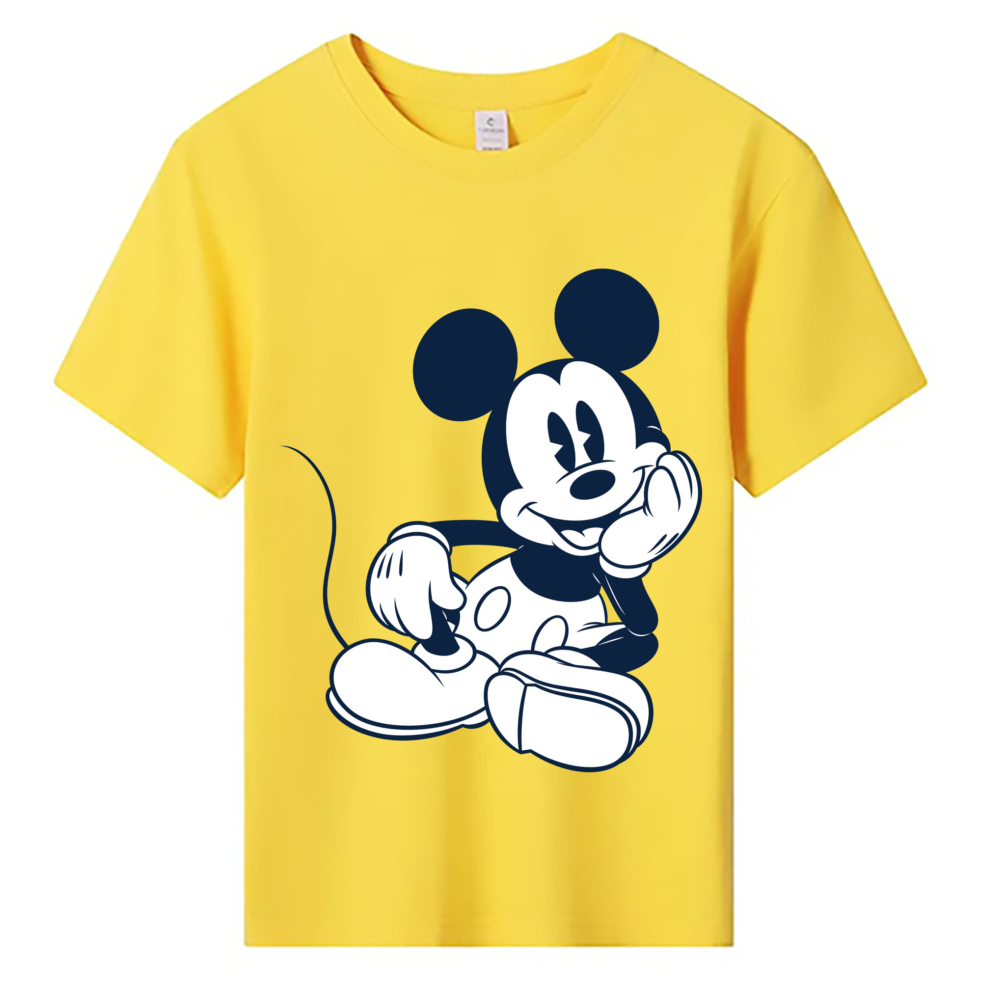 ミッキーマウス Mickey Mouse 綿100％キッズTシャツ（フロントプリント）