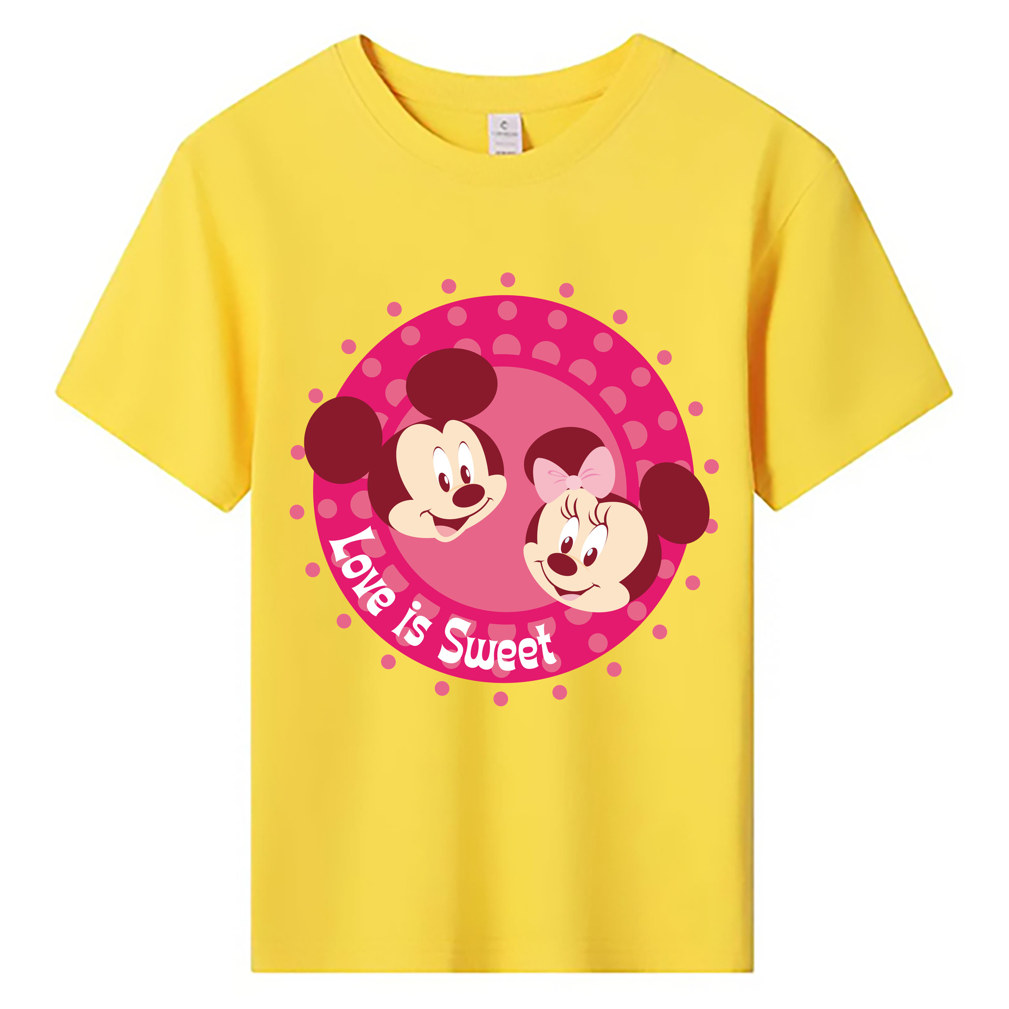 ミッキーマウス Mickey Mouse 綿100％キッズTシャツ（フロントプリント）