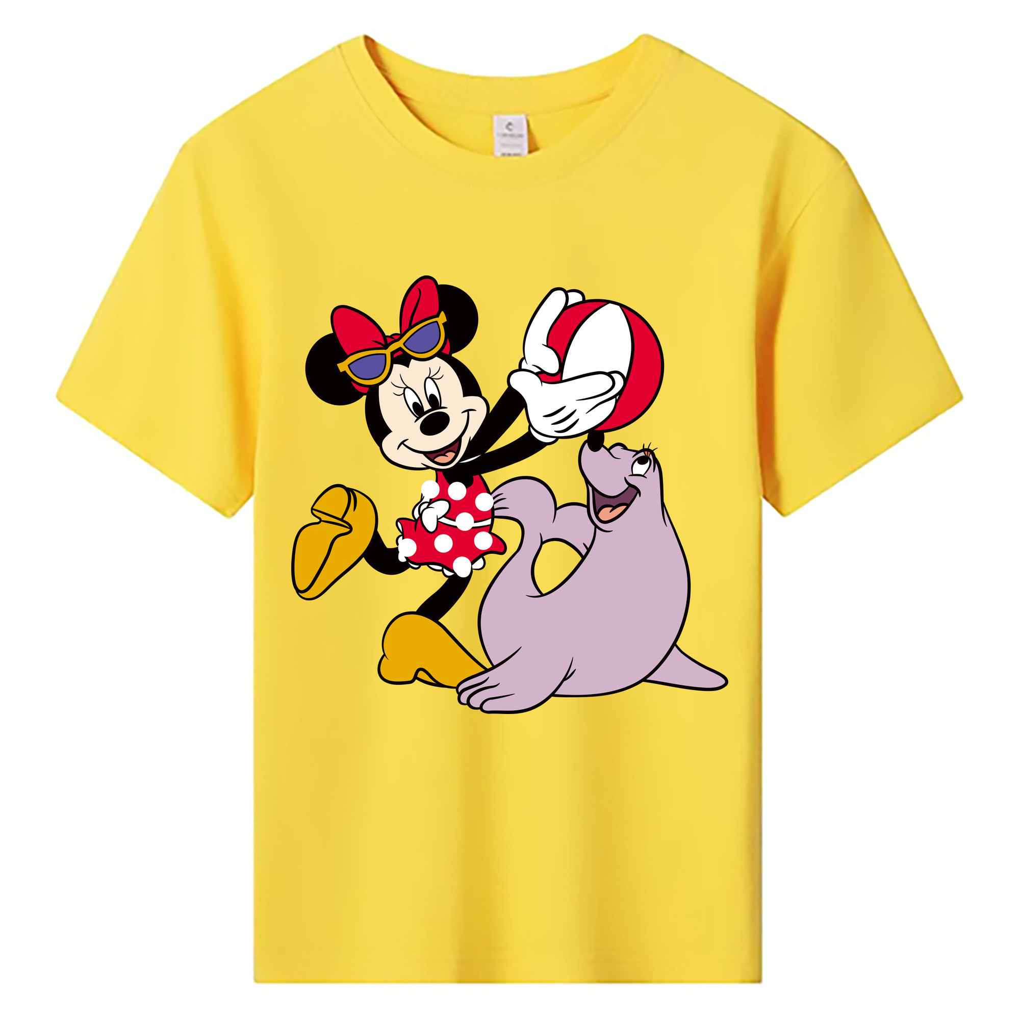 ミッキーマウス Mickey Mouse 綿100％キッズTシャツ（フロントプリント）