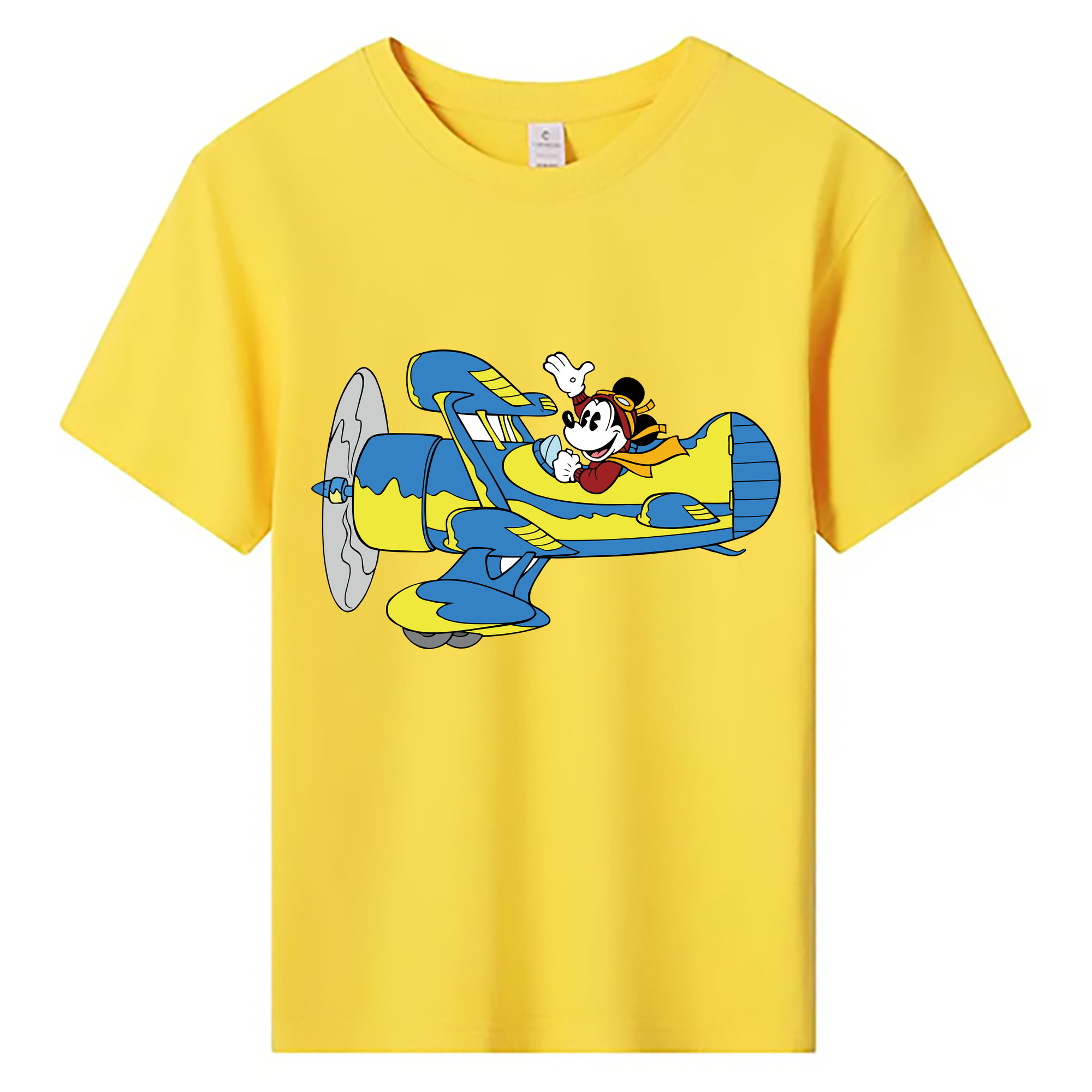 ミッキーマウス Mickey Mouse 綿100％キッズTシャツ（フロントプリント）
