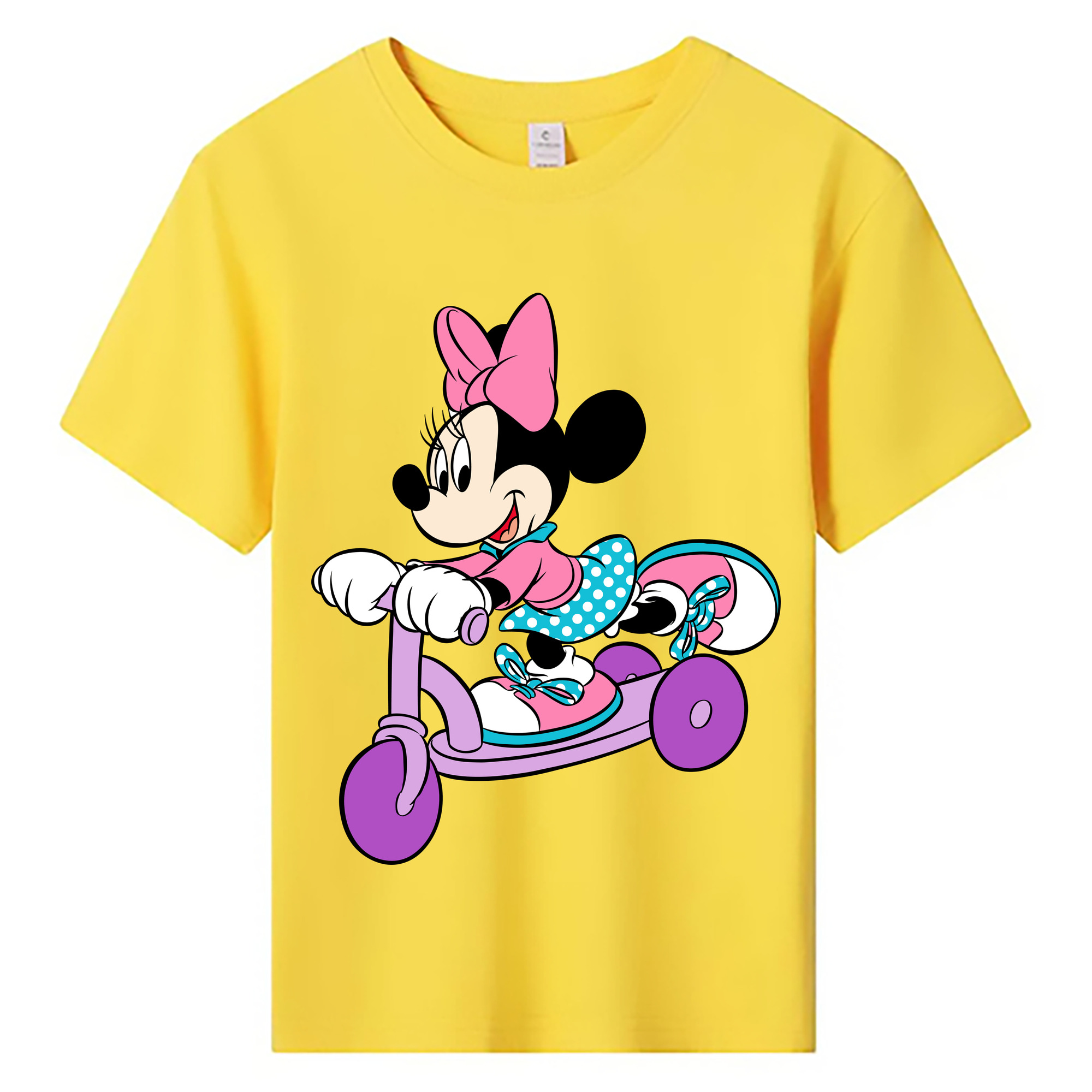 ミッキーマウス Mickey Mouse 綿100％キッズTシャツ（フロントプリント）