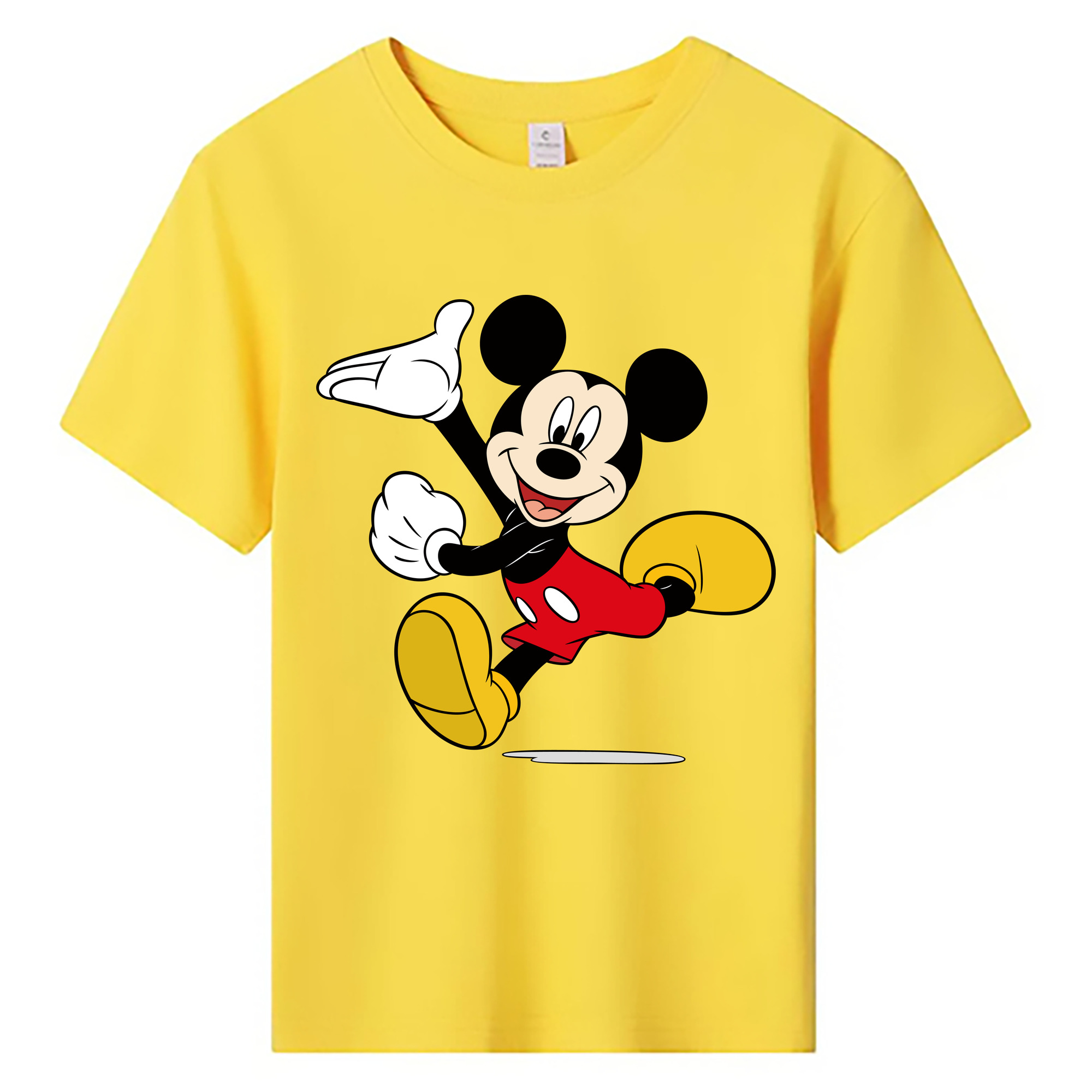 ミッキーマウス Mickey Mouse 綿100％キッズTシャツ（フロントプリント）