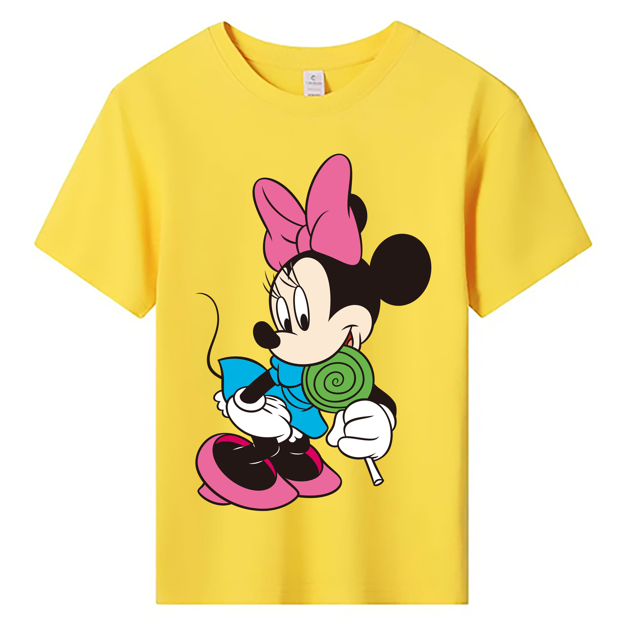 ミッキーマウス Mickey Mouse 綿100％キッズTシャツ（フロントプリント）