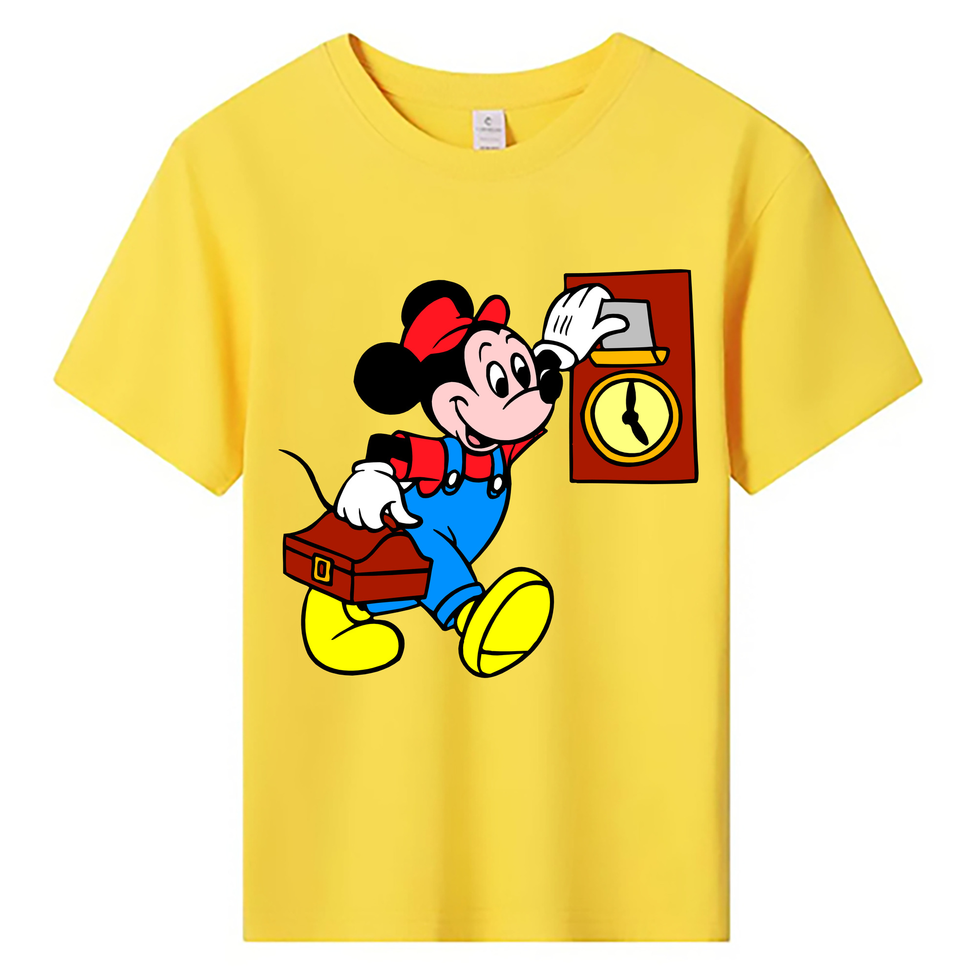 ミッキーマウス Mickey Mouse 綿100％キッズTシャツ（フロントプリント）