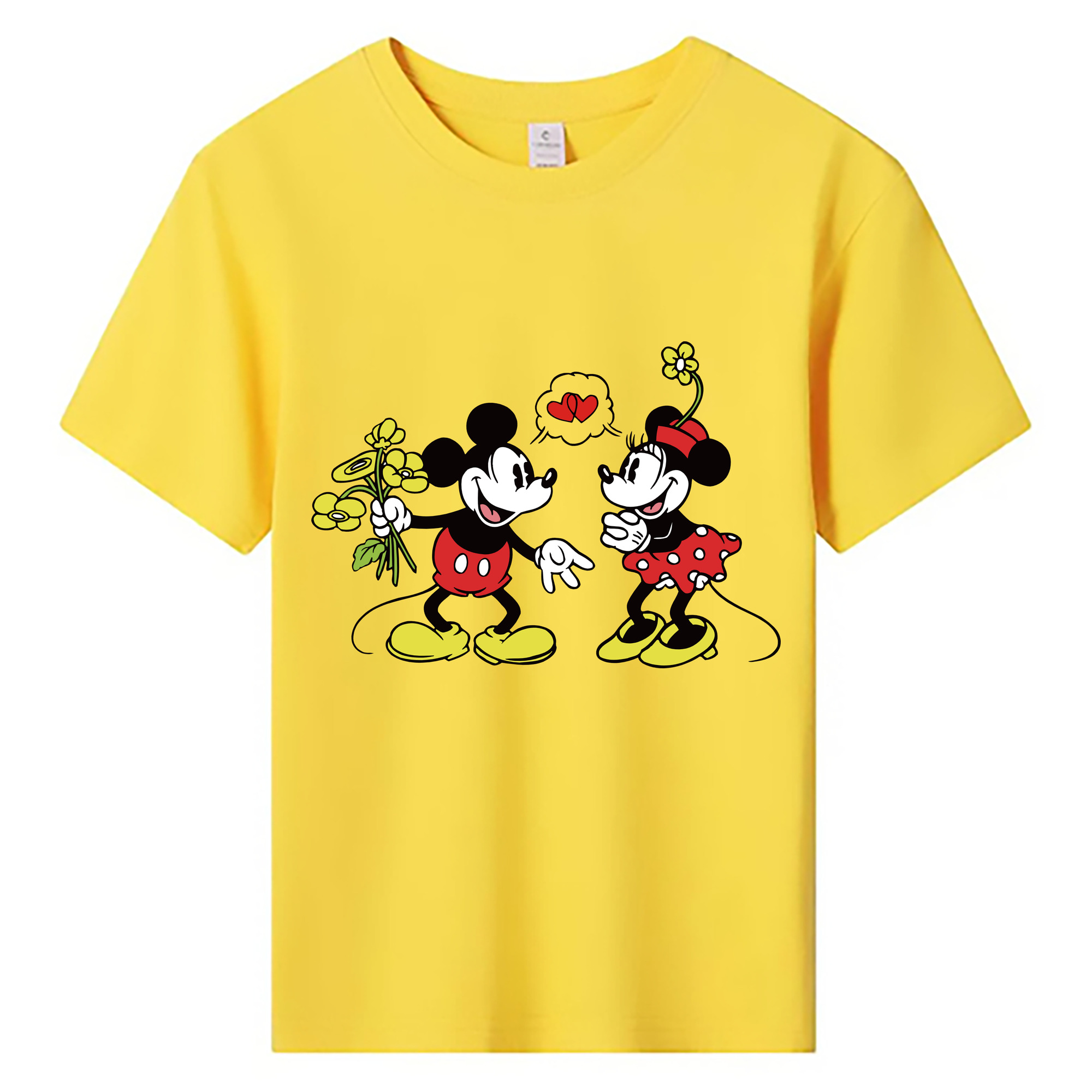 ミッキーマウス Mickey Mouse 綿100％キッズTシャツ（フロントプリント）