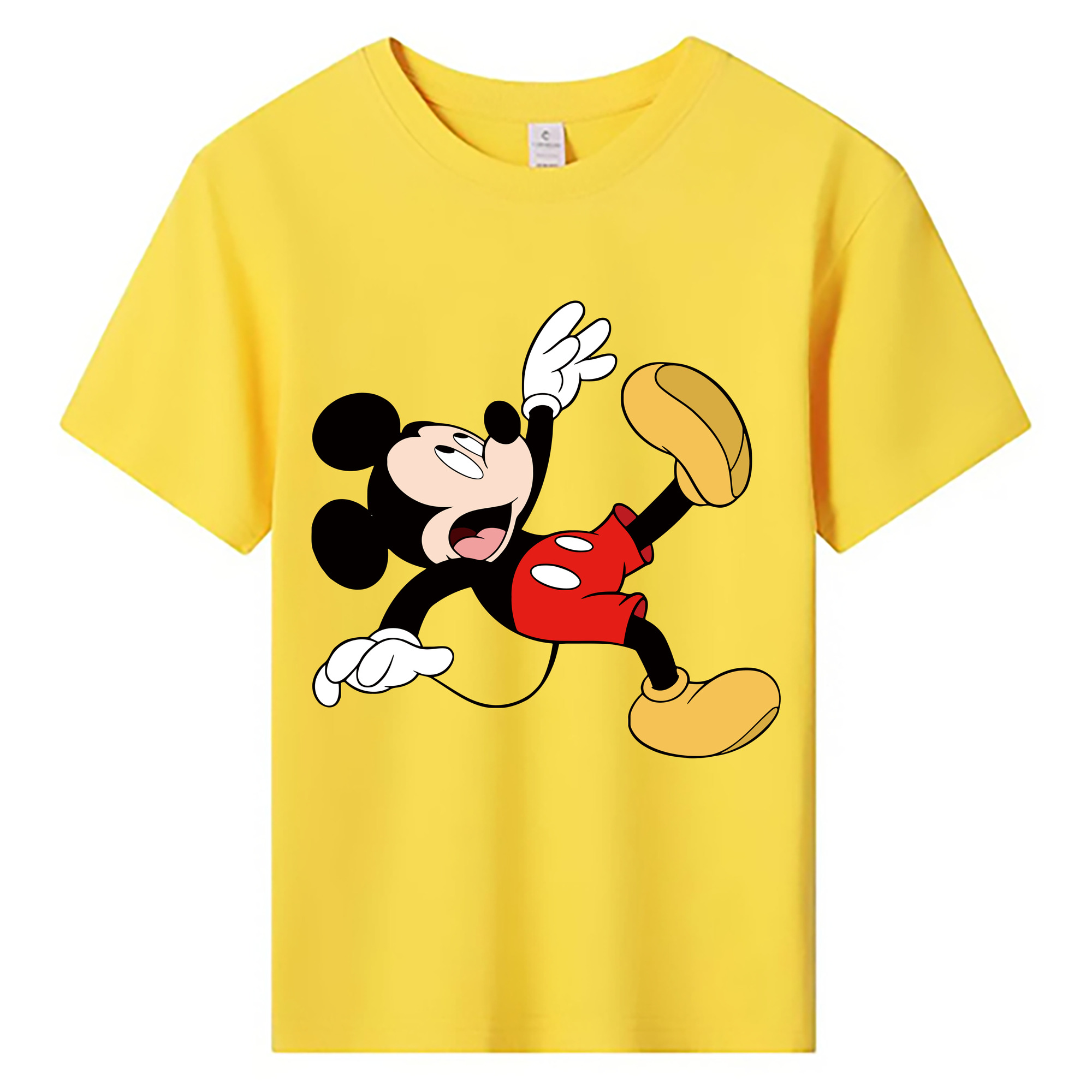ミッキーマウス Mickey Mouse 綿100％キッズTシャツ（フロントプリント）