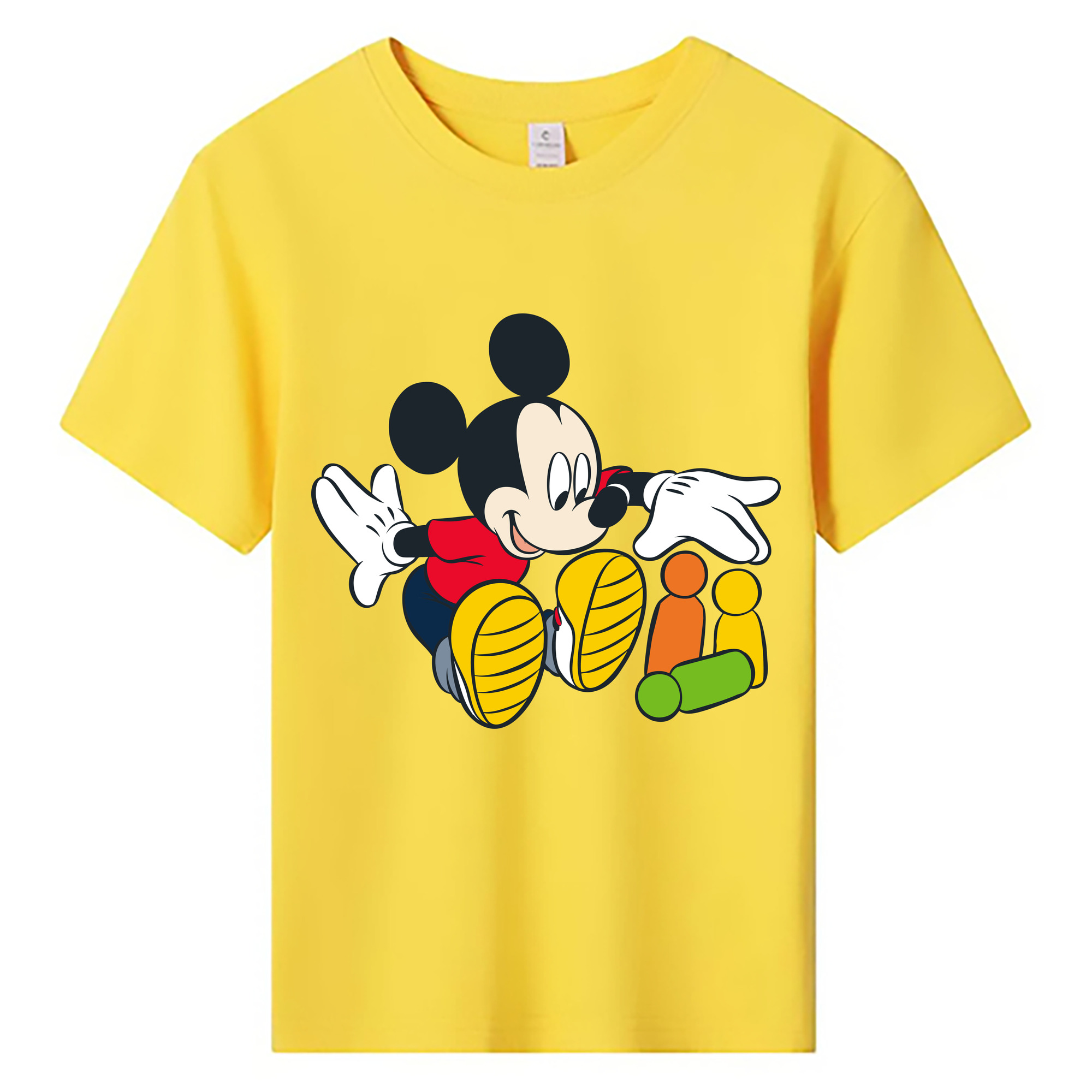 ミッキーマウス Mickey Mouse 綿100％キッズTシャツ（フロントプリント）