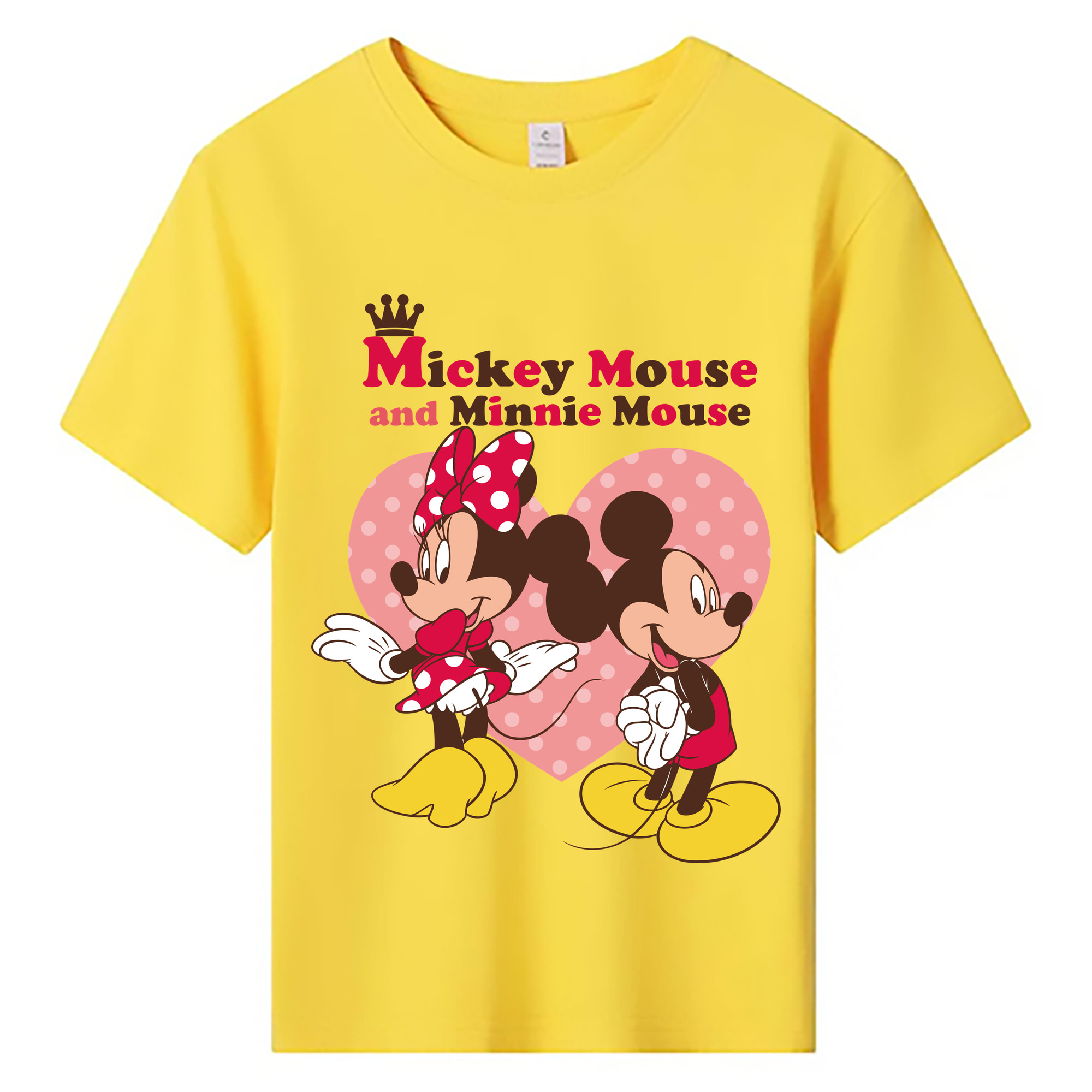 ミッキーマウス Mickey Mouse 綿100％キッズTシャツ（フロントプリント）