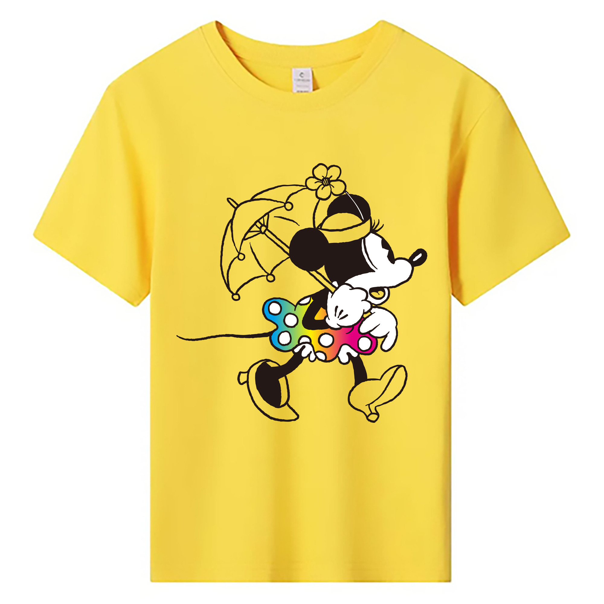ミッキーマウス Mickey Mouse 綿100％キッズTシャツ（フロントプリント）