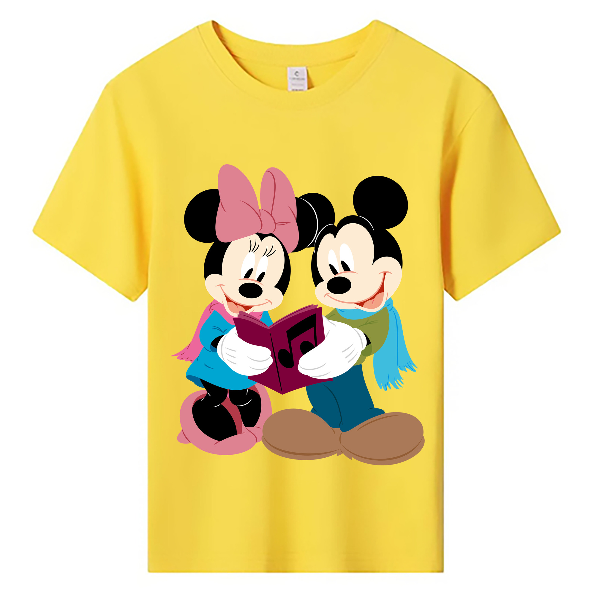 ミッキーマウス Mickey Mouse 綿100％キッズTシャツ（フロントプリント）