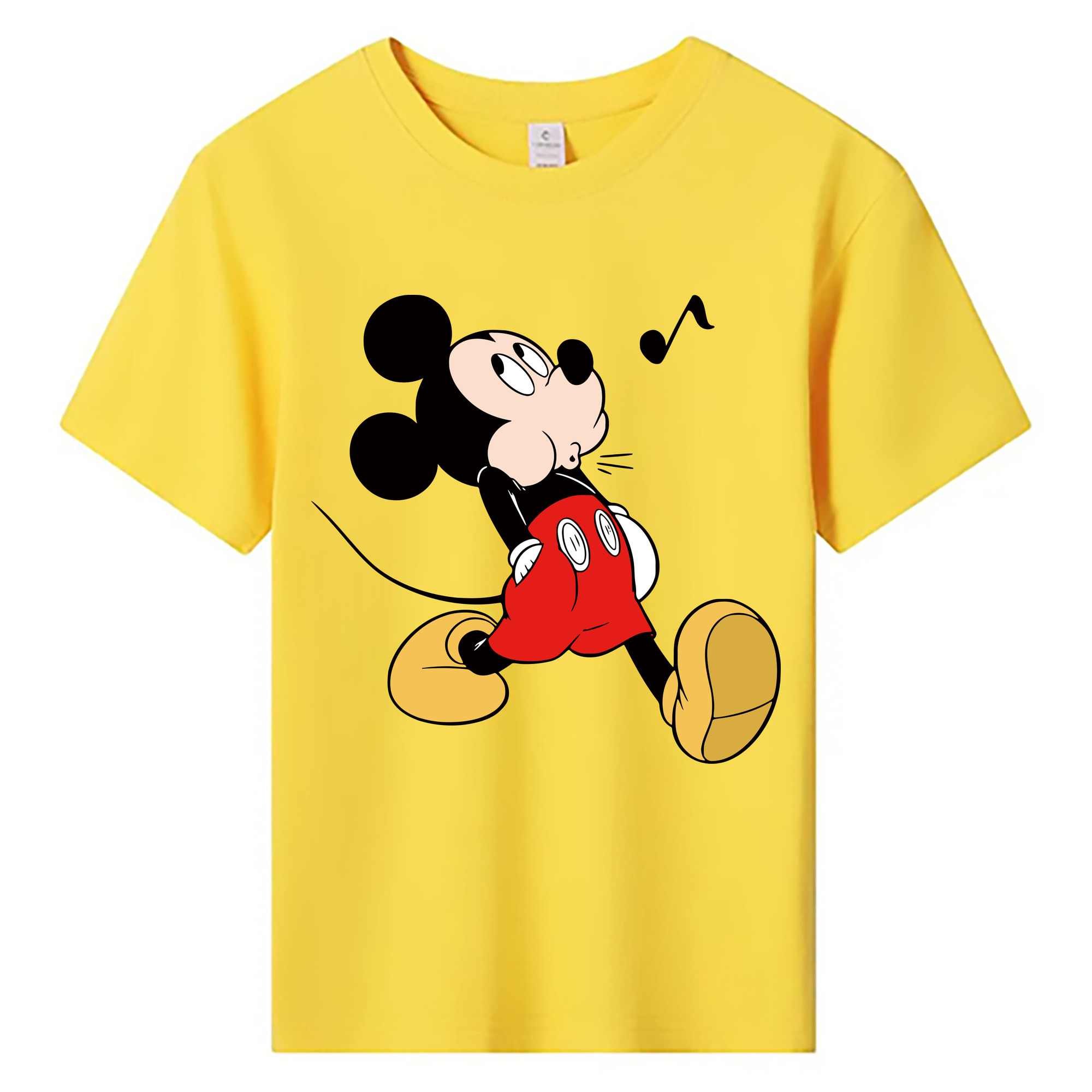 ミッキーマウス Mickey Mouse 綿100％キッズTシャツ（フロントプリント）