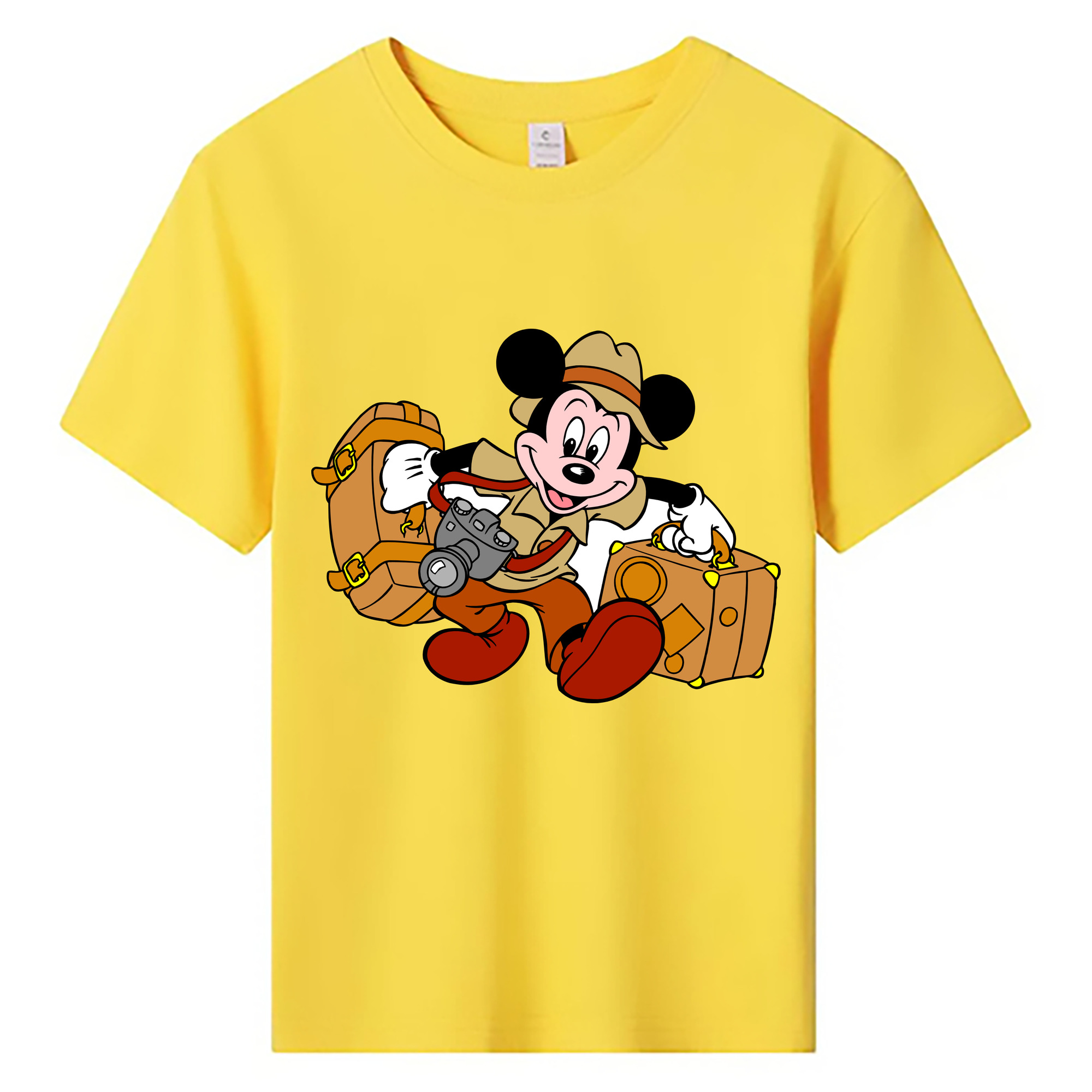 ミッキーマウス Mickey Mouse 綿100％キッズTシャツ（フロントプリント）