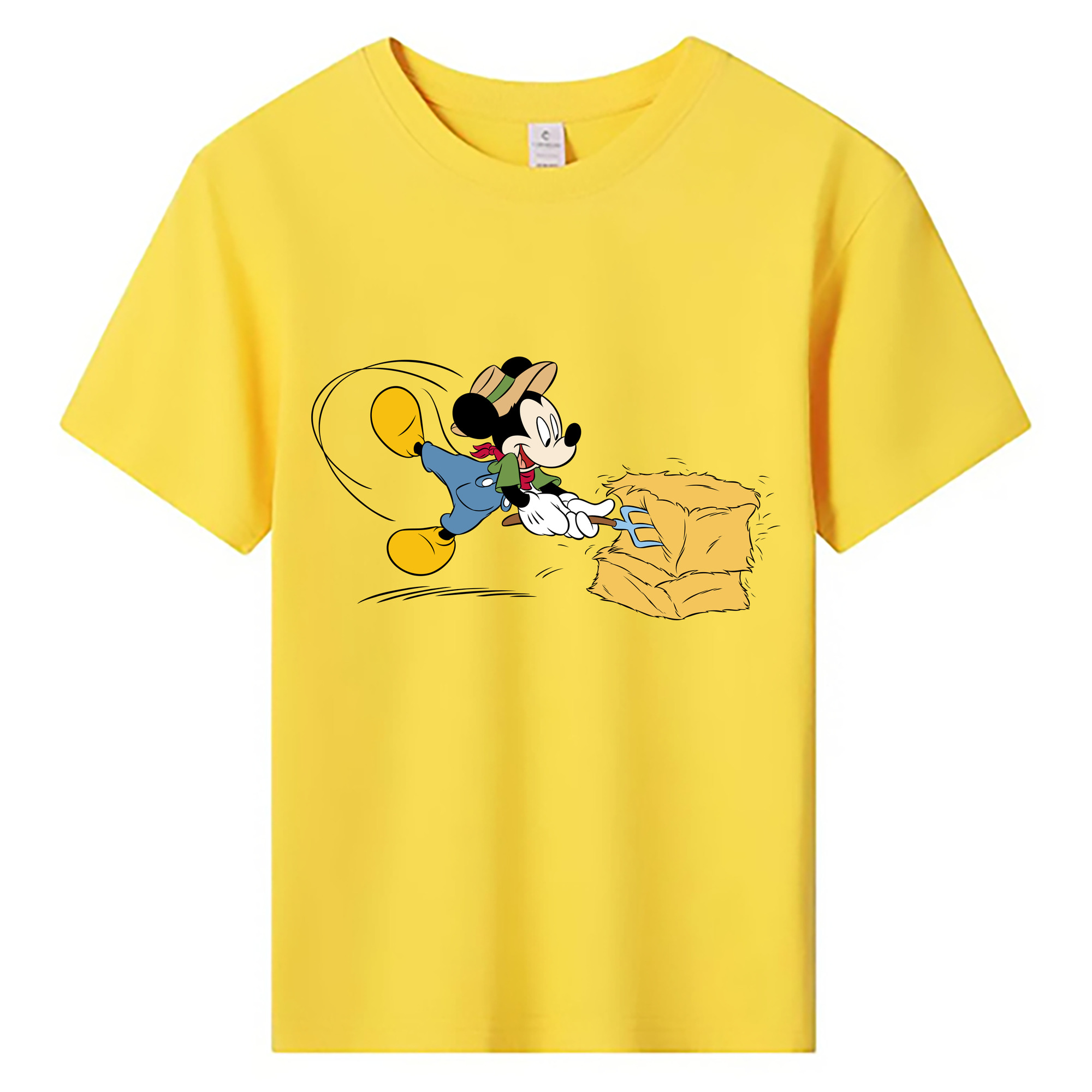 ミッキーマウス Mickey Mouse 綿100％キッズTシャツ（フロントプリント）