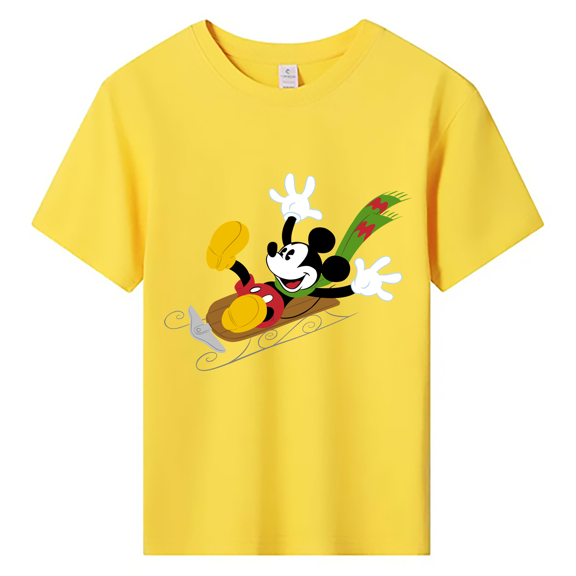 ミッキーマウス Mickey Mouse 綿100％キッズTシャツ（フロントプリント）