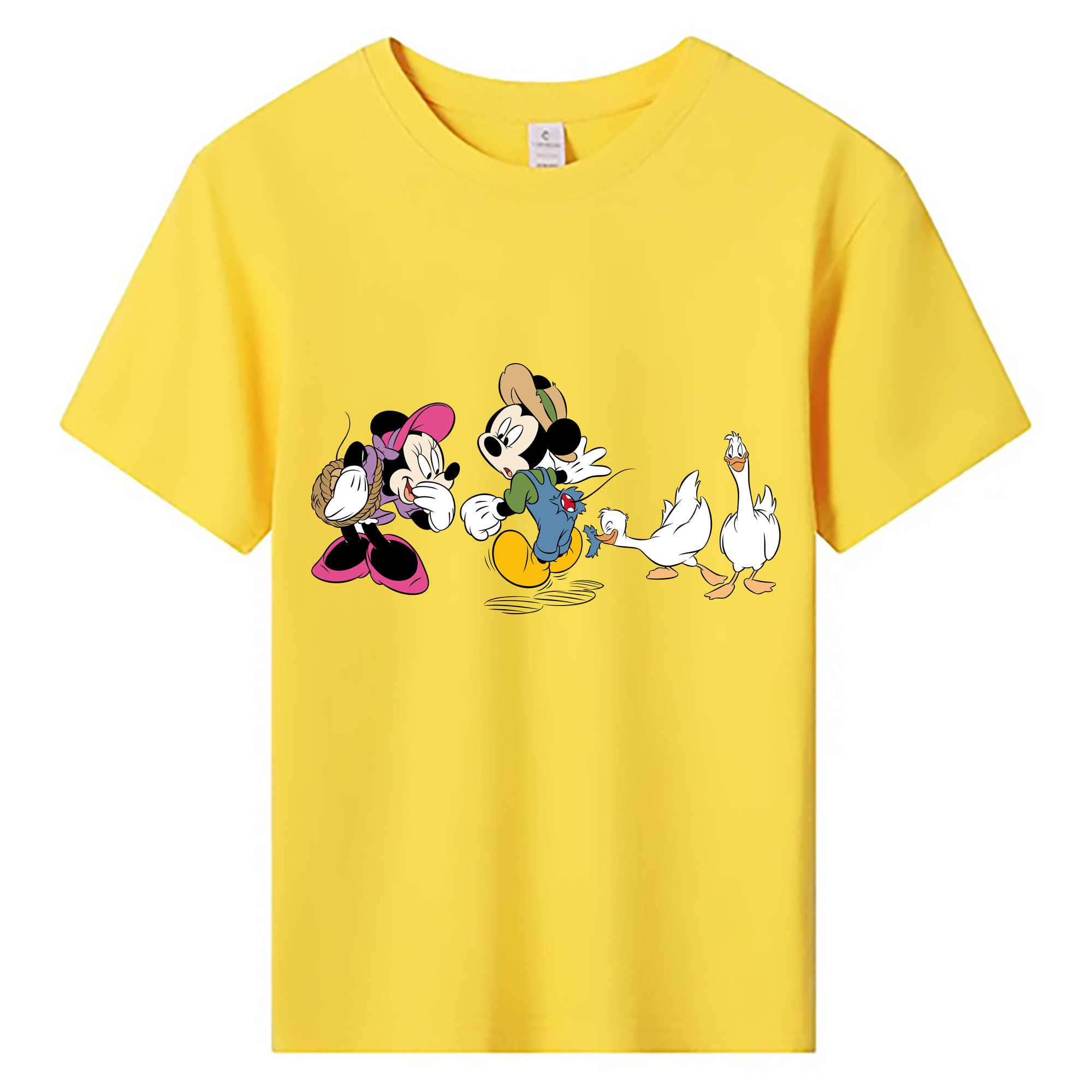 ミッキーマウス Mickey Mouse 綿100％キッズTシャツ（フロントプリント）