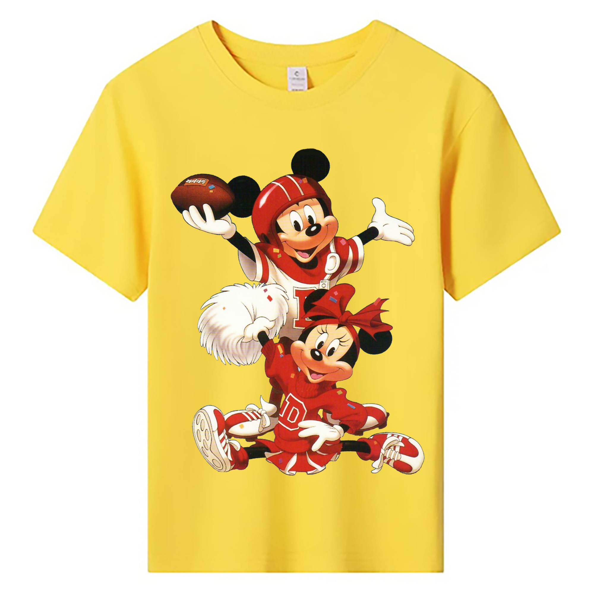 ミッキーマウス Mickey Mouse 綿100％キッズTシャツ（フロントプリント）