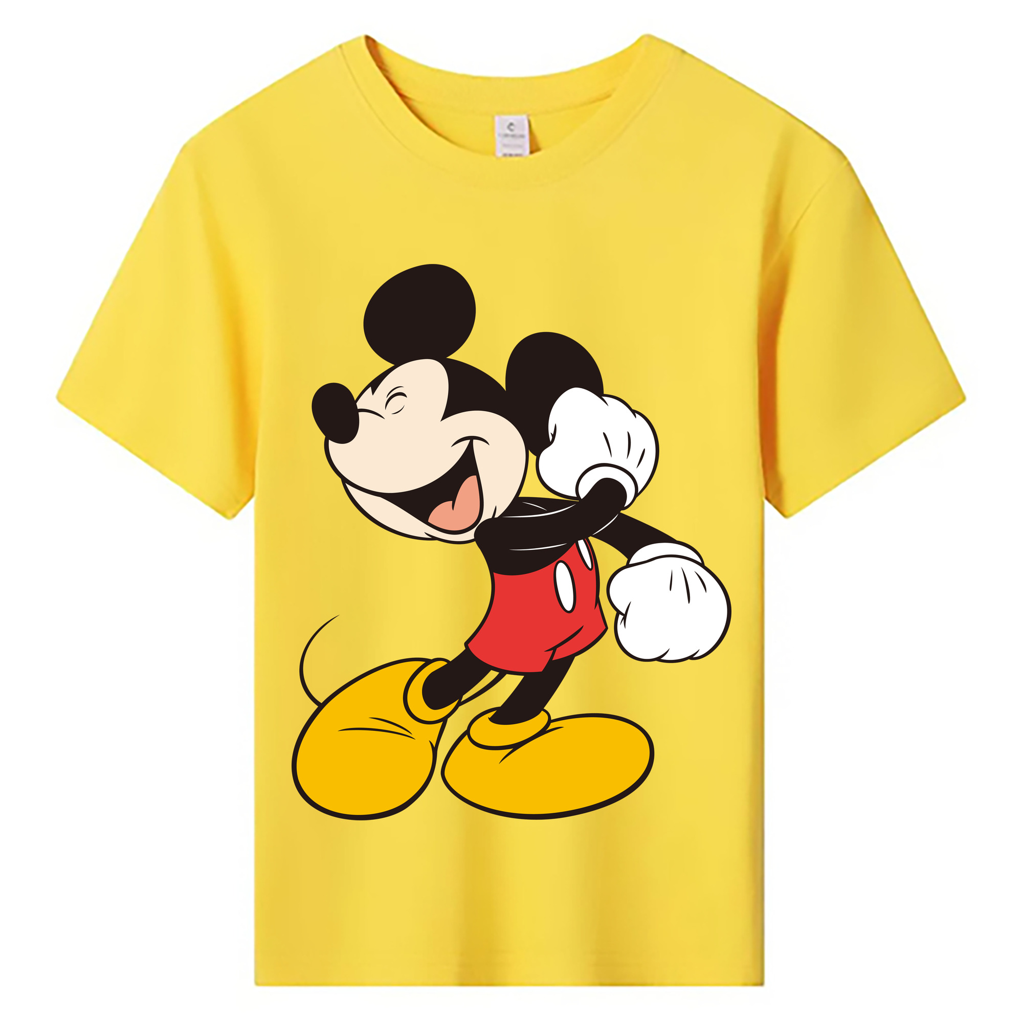 ミッキーマウス Mickey Mouse 綿100％キッズTシャツ（フロントプリント）