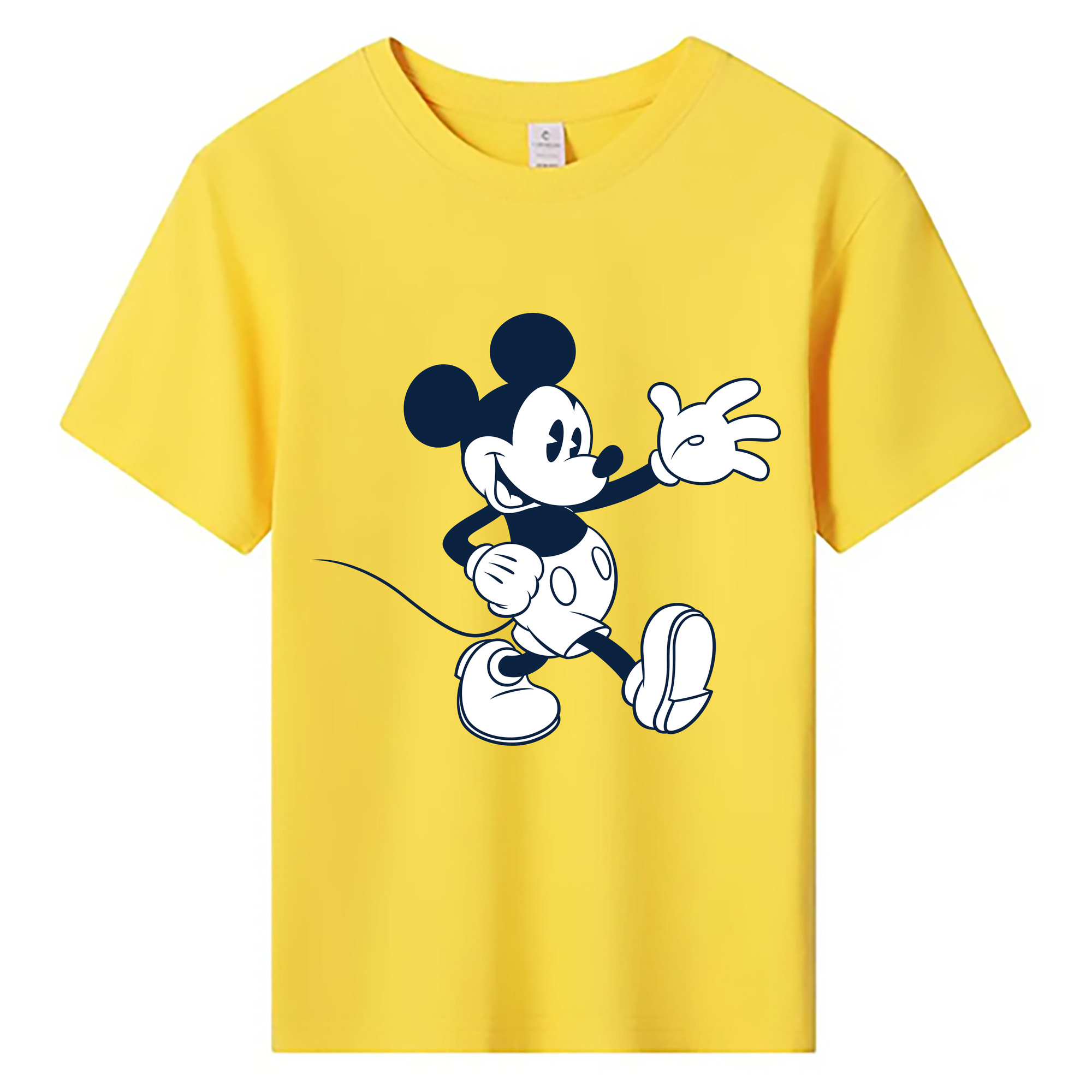ミッキーマウス Mickey Mouse 綿100％キッズTシャツ（フロントプリント）