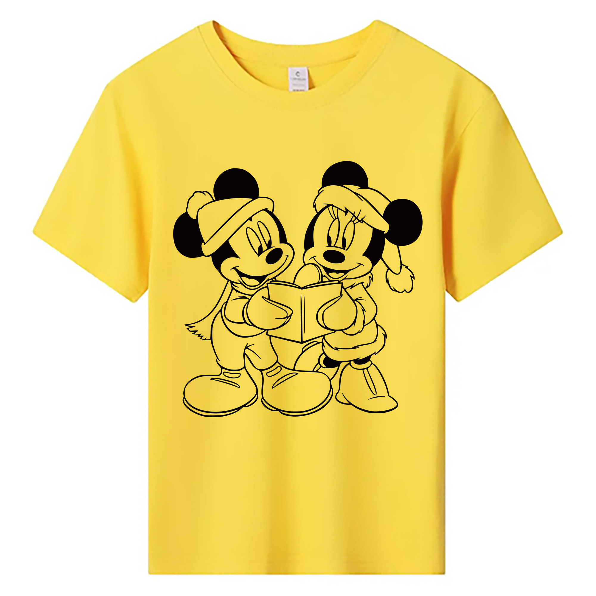 ミッキーマウス Mickey Mouse 綿100％キッズTシャツ（フロントプリント）