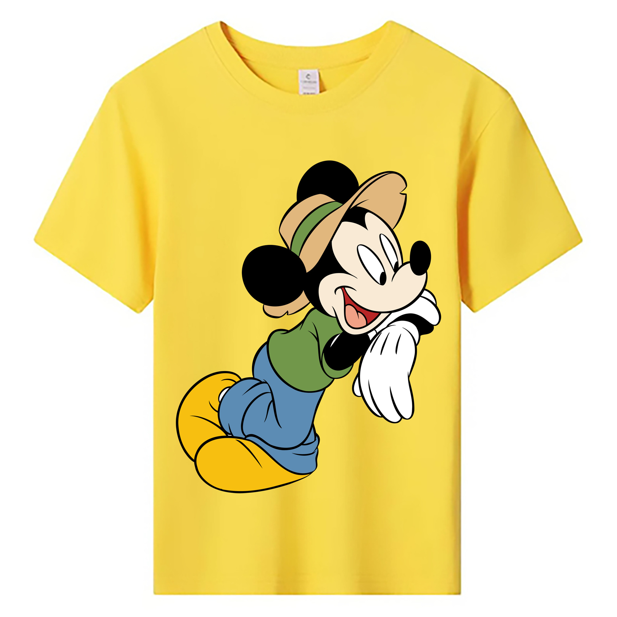 ミッキーマウス Mickey Mouse 綿100％キッズTシャツ（フロントプリント）
