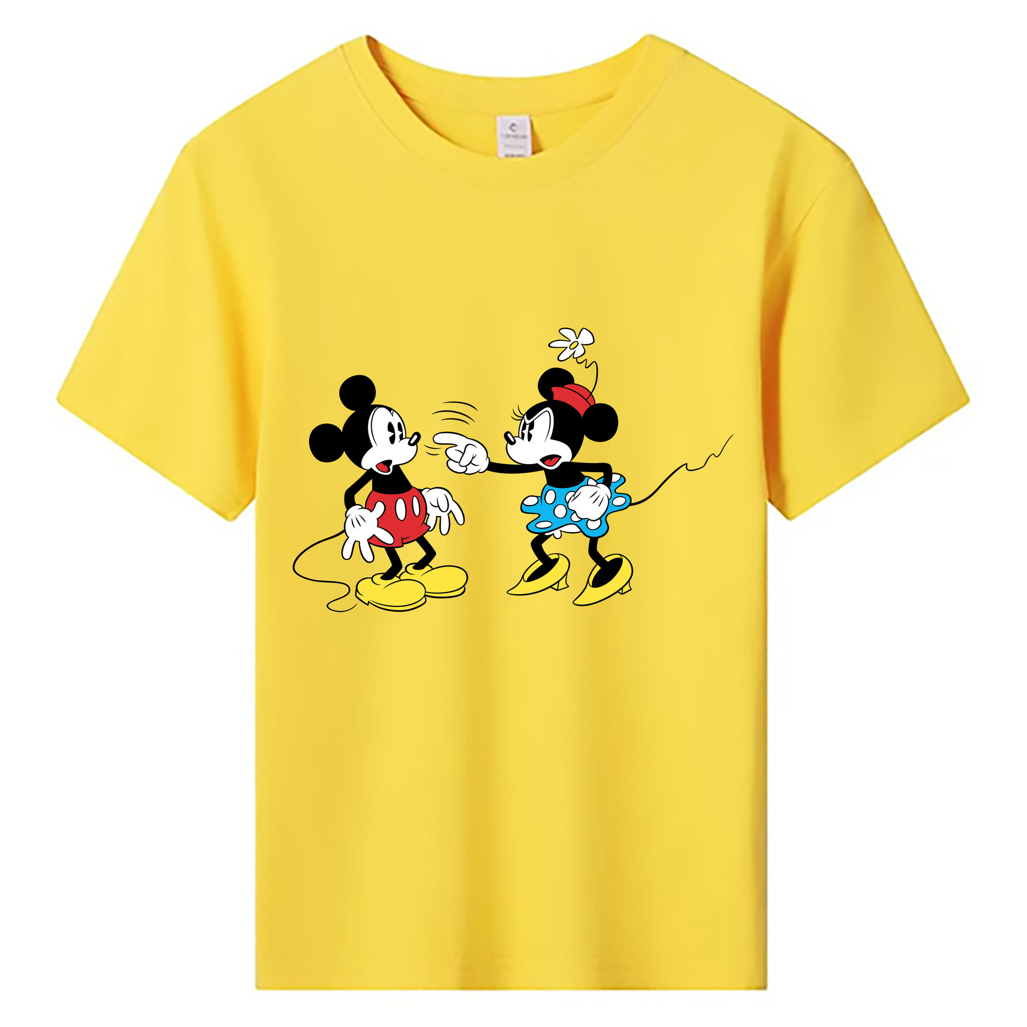 ミッキーマウス Mickey Mouse 綿100％キッズTシャツ（フロントプリント）