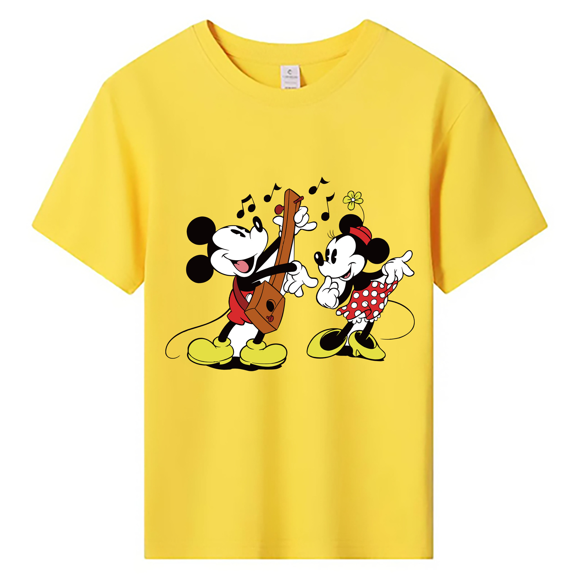 ミッキーマウス Mickey Mouse 綿100％キッズTシャツ（フロントプリント）