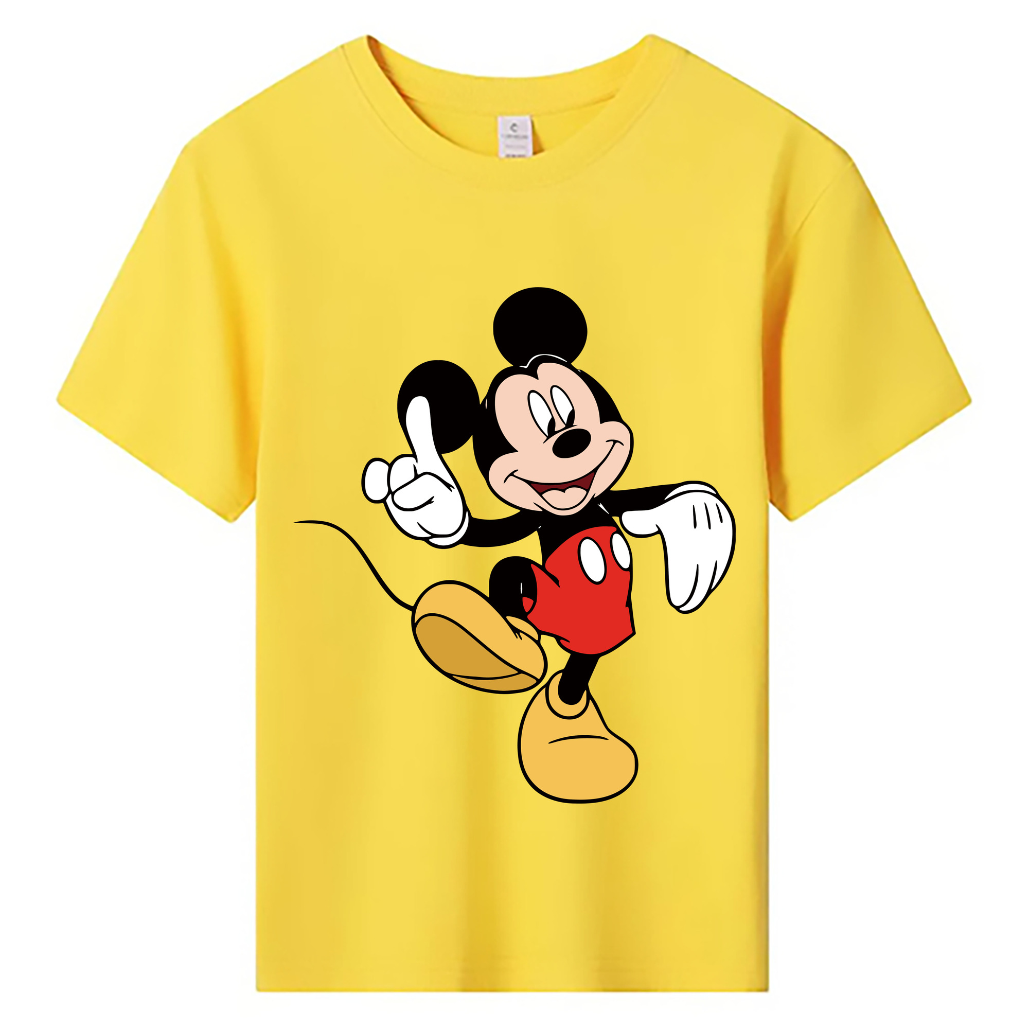 ミッキーマウス Mickey Mouse 綿100％キッズTシャツ（フロントプリント）