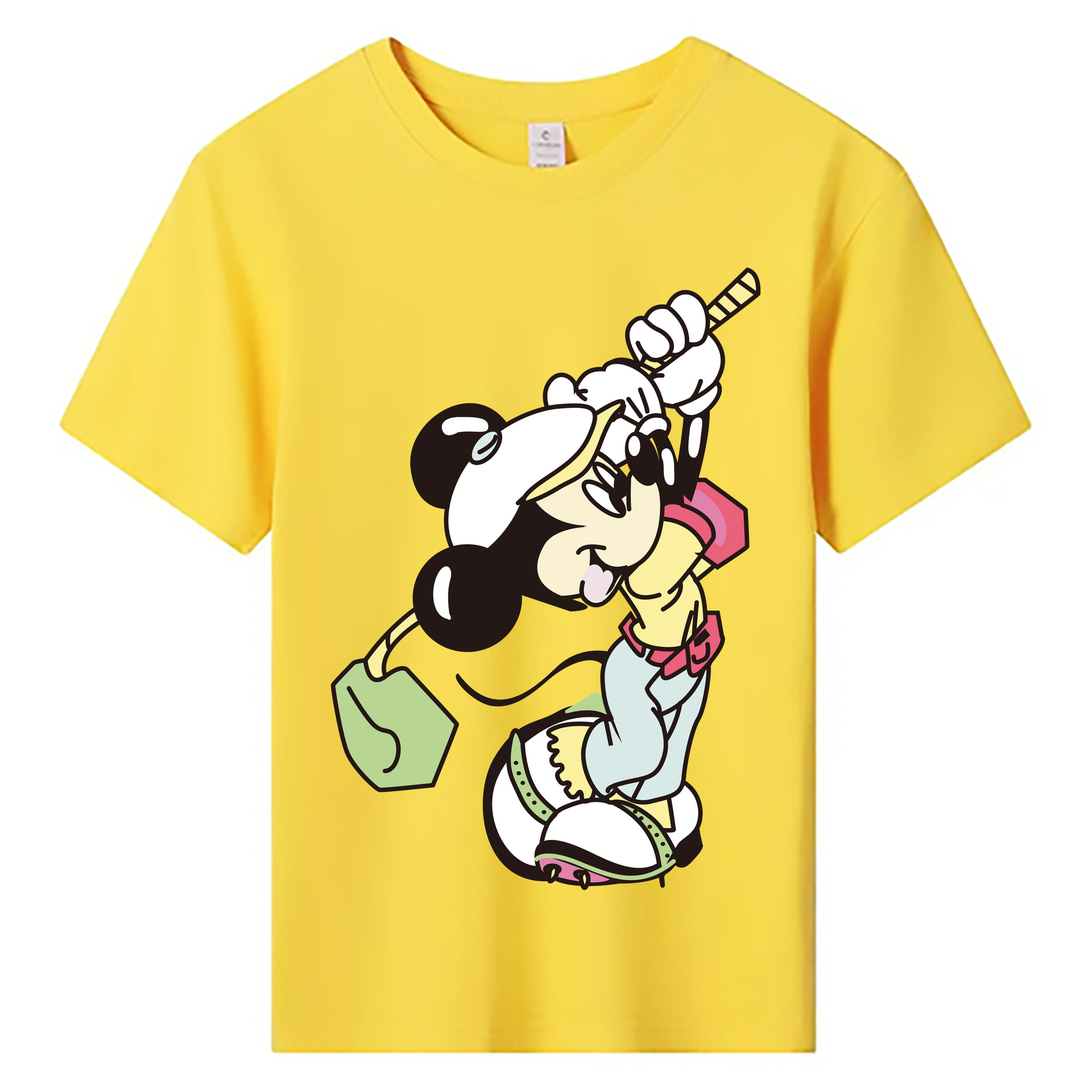 ミッキーマウス Mickey Mouse 綿100％キッズTシャツ（フロントプリント）