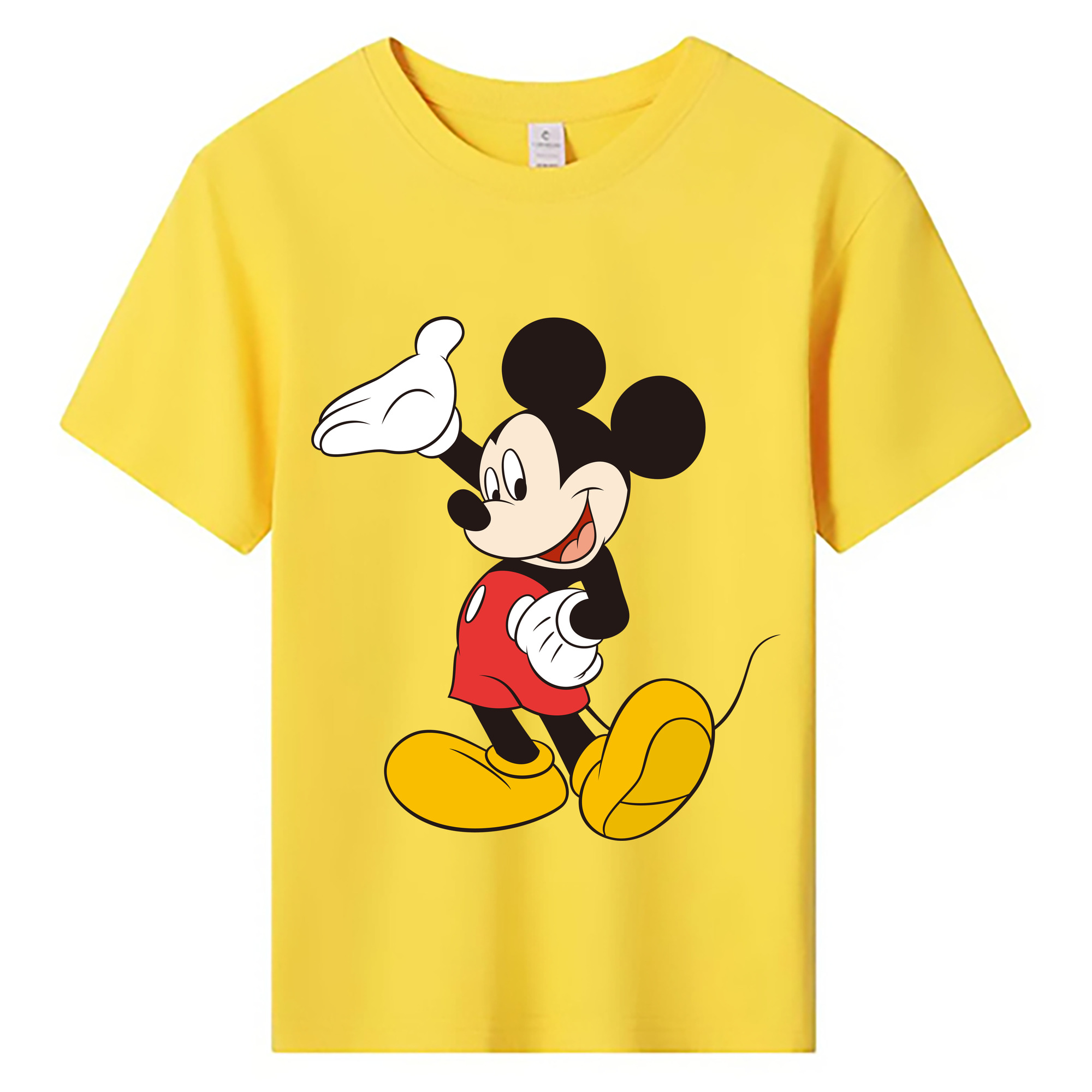 ミッキーマウス Mickey Mouse 綿100％キッズTシャツ（フロントプリント）