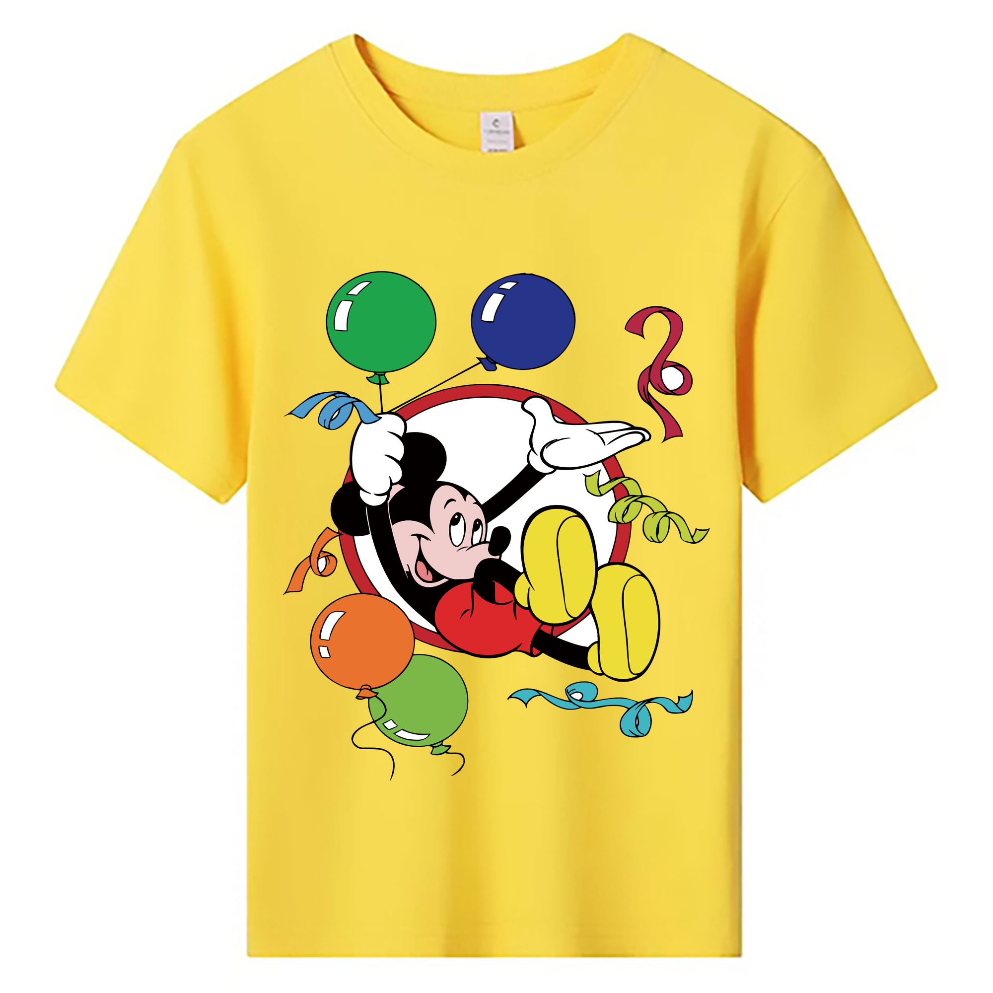 ミッキーマウス Mickey Mouse 綿100％キッズTシャツ（フロントプリント）