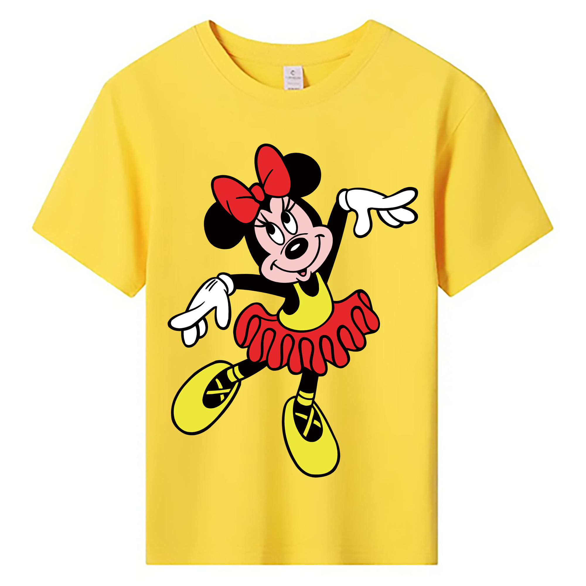 ミッキーマウス Mickey Mouse 綿100％キッズTシャツ（フロントプリント）