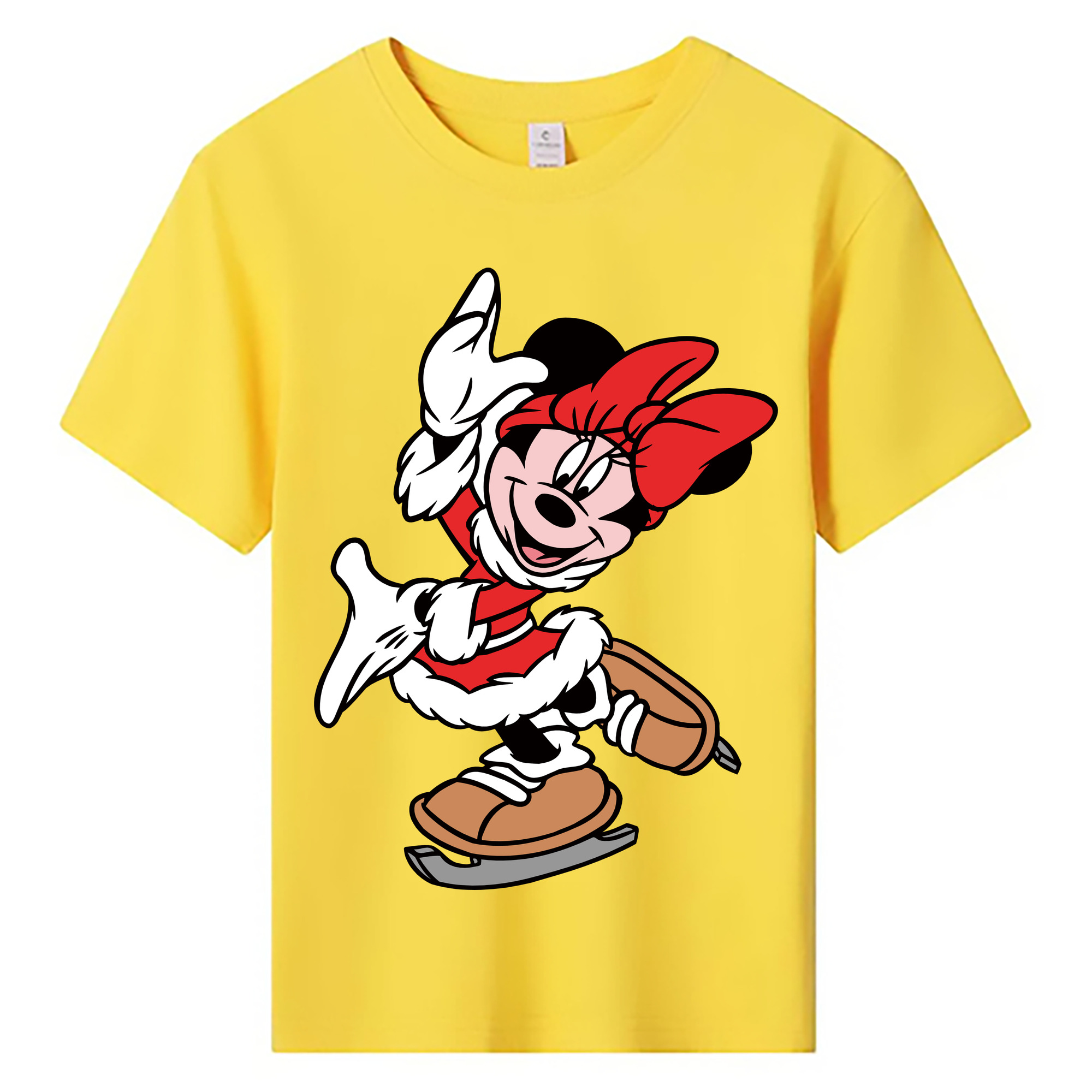 ミッキーマウス Mickey Mouse 綿100％キッズTシャツ（フロントプリント）