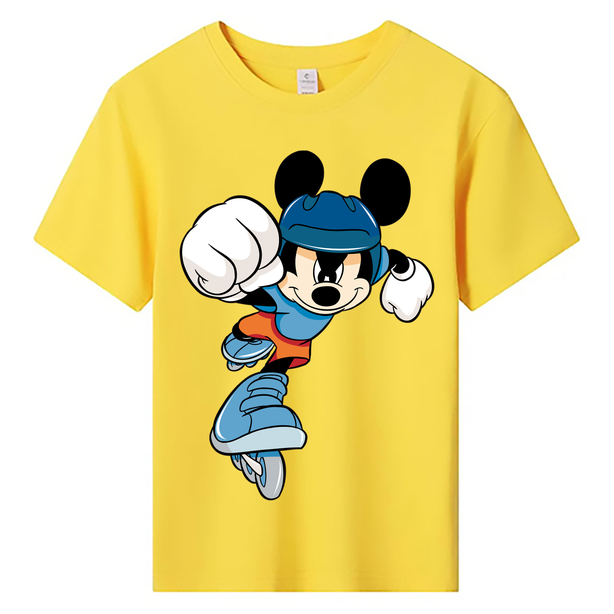 ミッキーマウス Mickey Mouse 綿100％キッズTシャツ（フロントプリント）