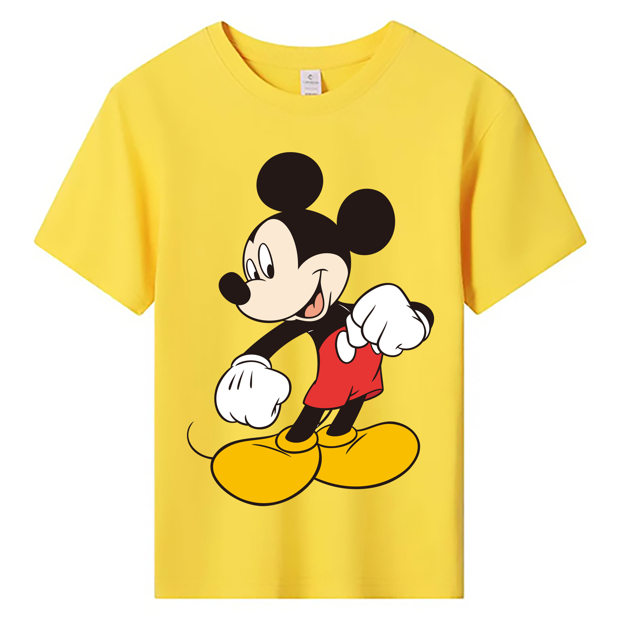 ミッキーマウス Mickey Mouse 綿100％キッズTシャツ（フロントプリント）